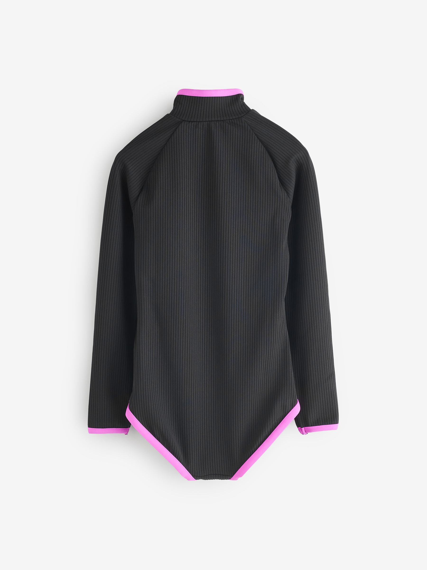 Black Rash Guard One-Piece Swimsuit - Image 2 of 5