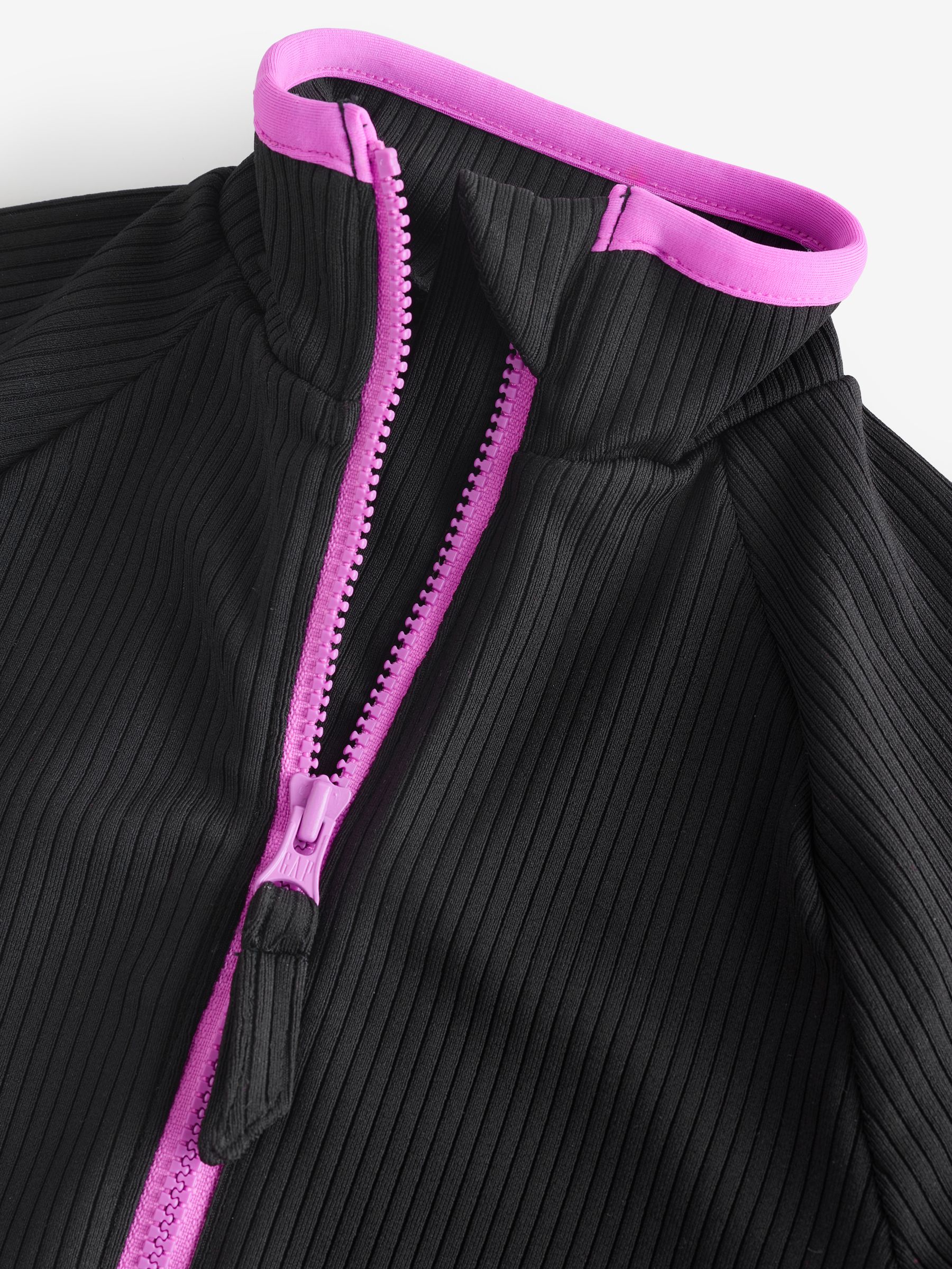 Black Rash Guard One-Piece Swimsuit - Image 3 of 5