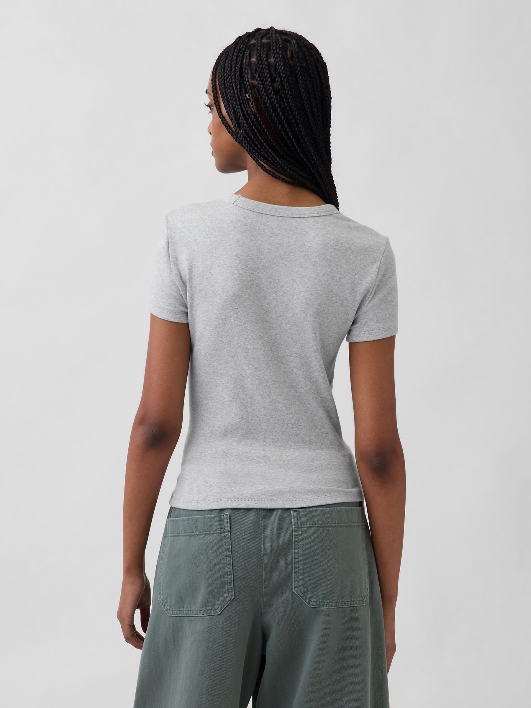 Grey Modern Crew neck T-Shirt - Image 2 of 4