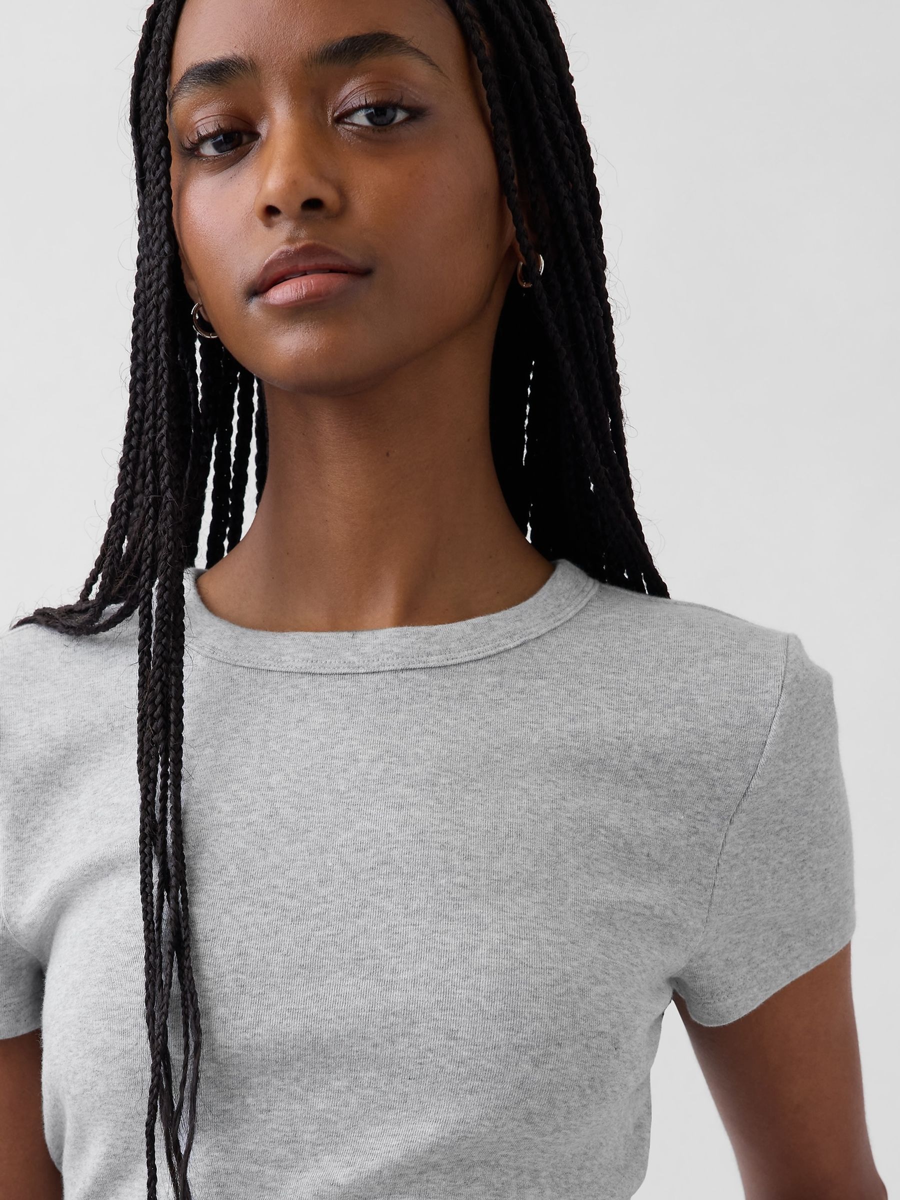 Grey Modern Crew neck T-Shirt - Image 4 of 4