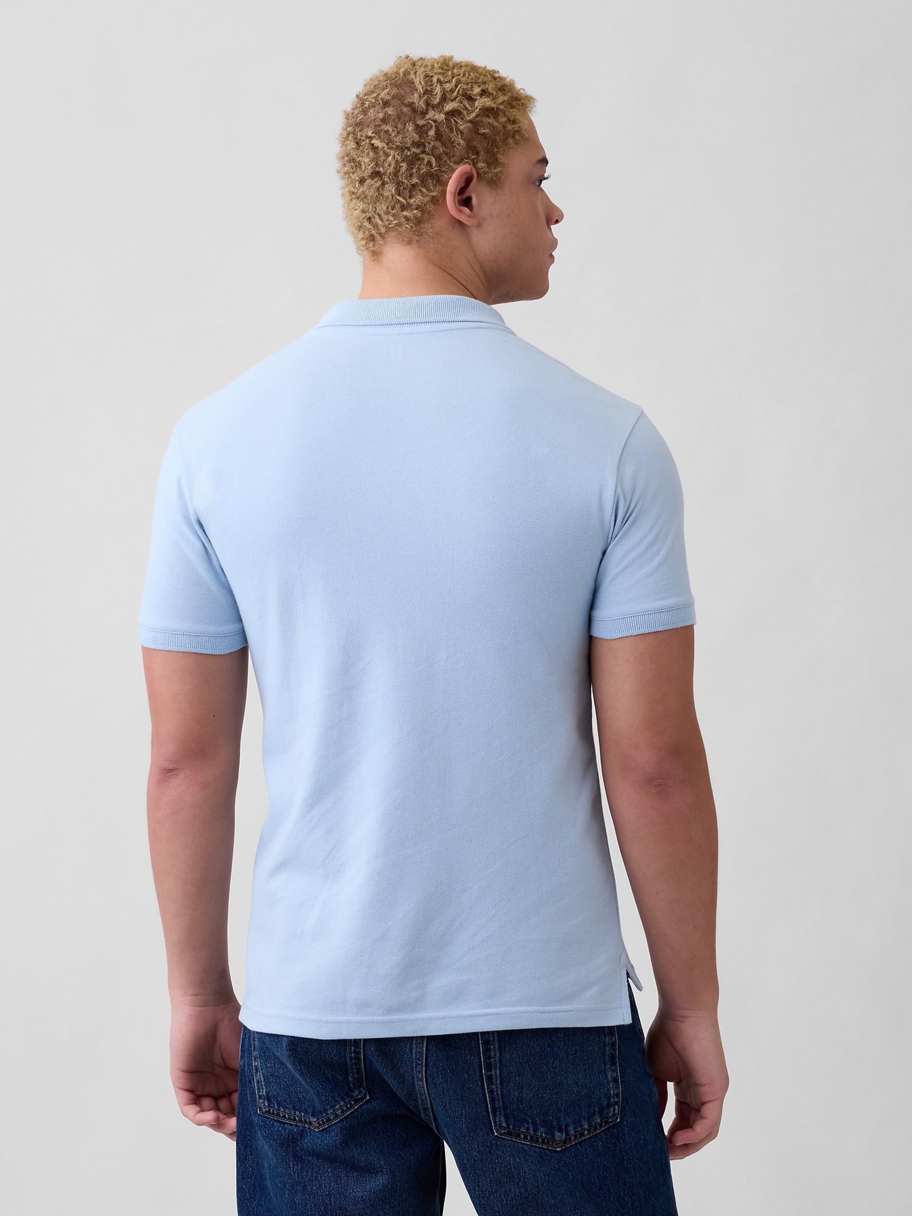 Blue Logo Pique Polo Shirt - Image 2 of 4