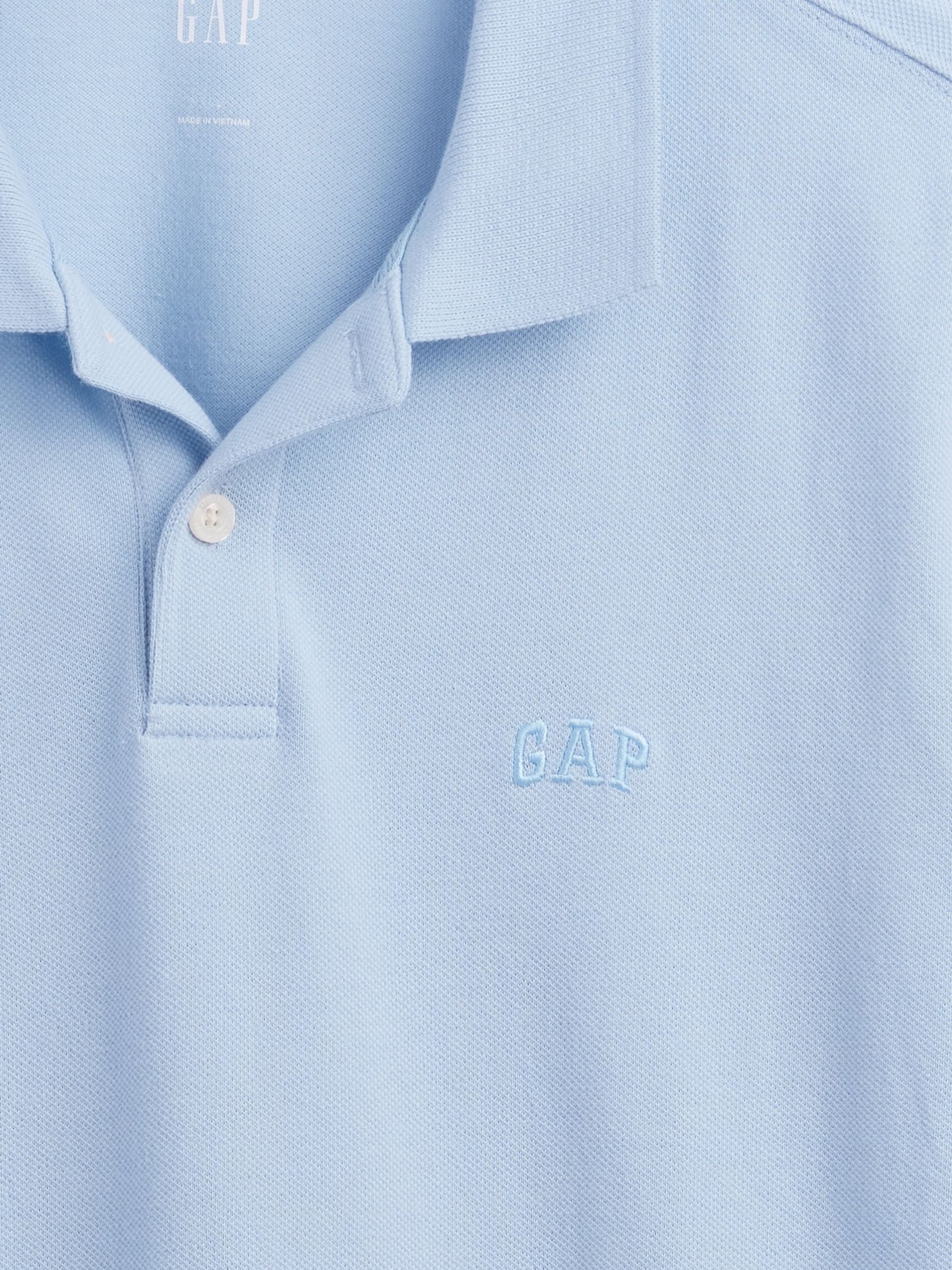 Blue Logo Pique Polo Shirt - Image 4 of 4