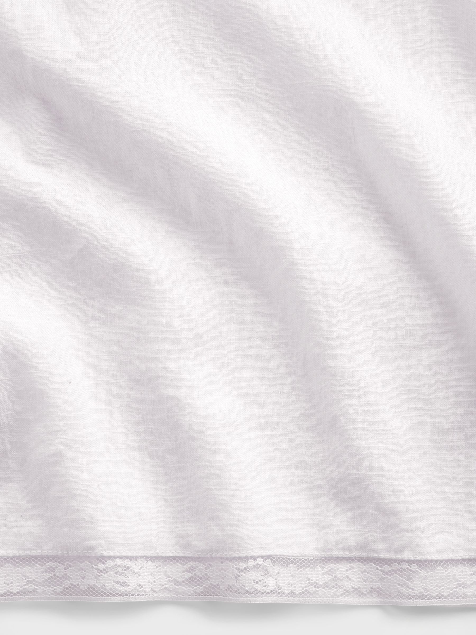 White Linen-Blend Lace-Hem Pyjama Bottoms - Image 5 of 5