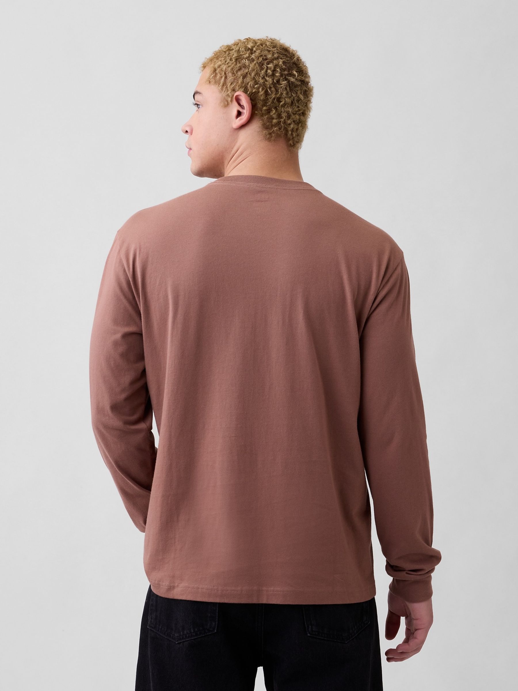 Brown Everyday Soft Relaxed Mini-Logo T-Shirt - Image 2 of 5
