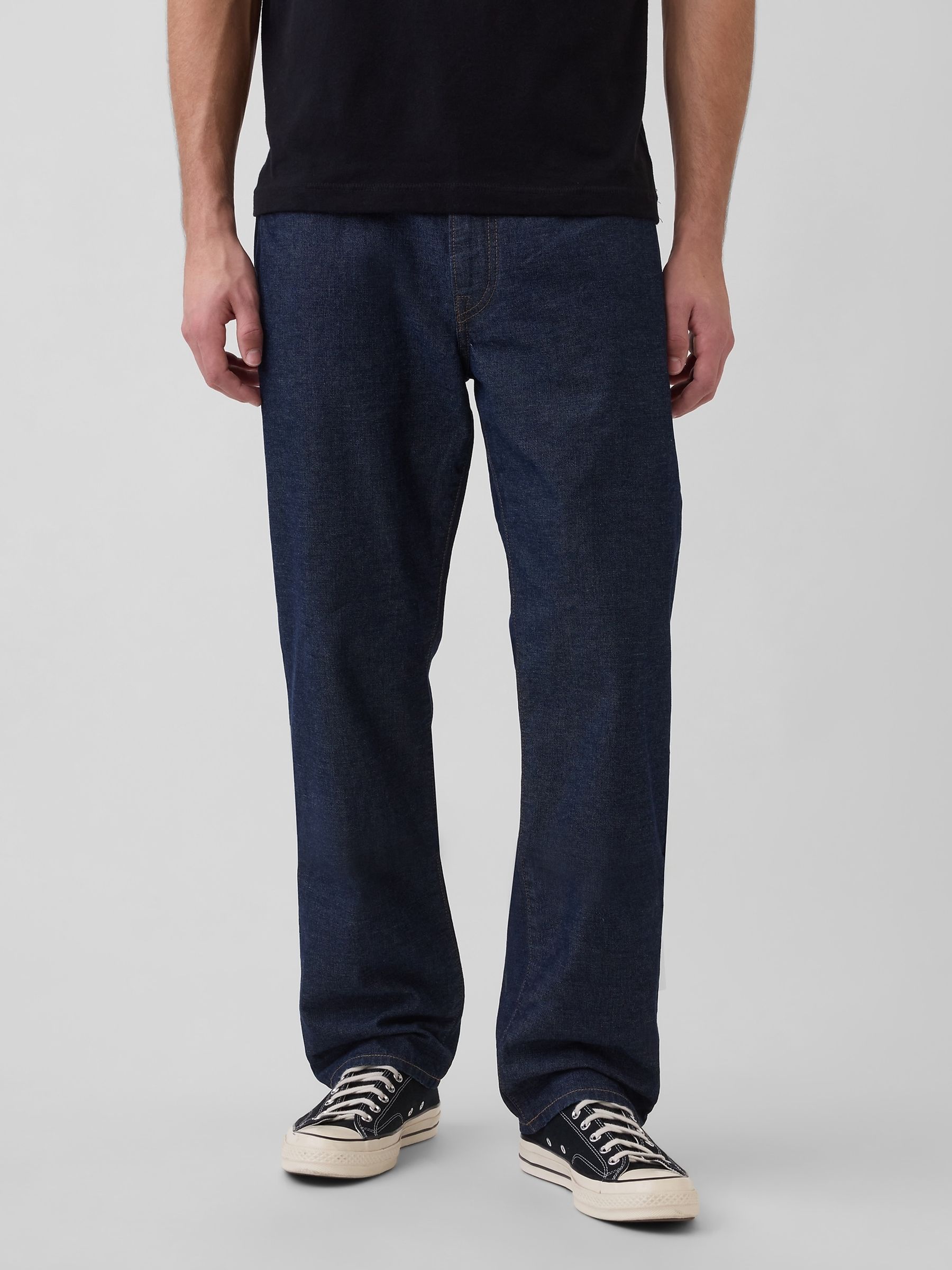 Dark Indigo Relaxed Straight Jeans - Image 1 of 5