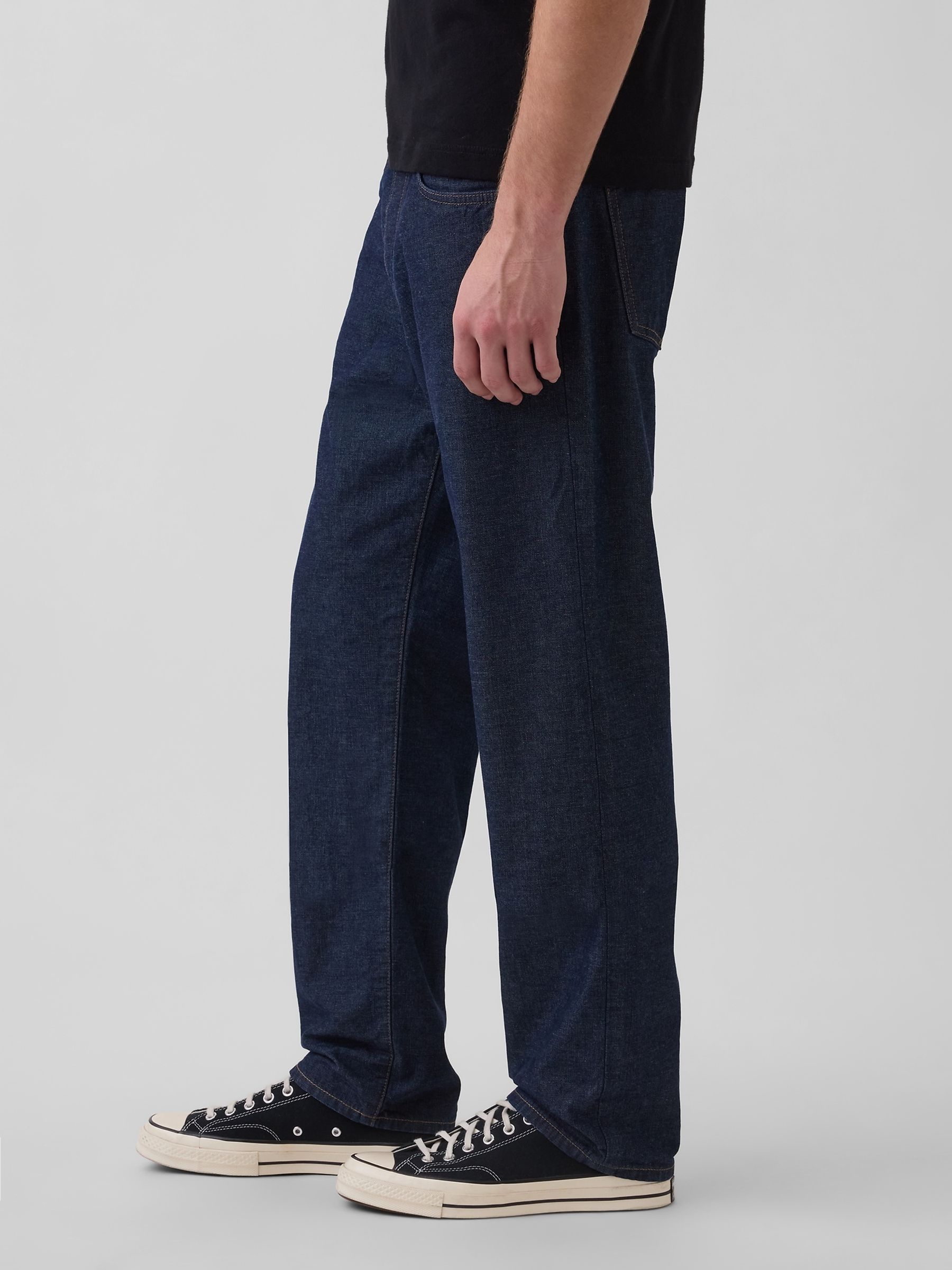 Dark Indigo Relaxed Straight Jeans - Image 3 of 5
