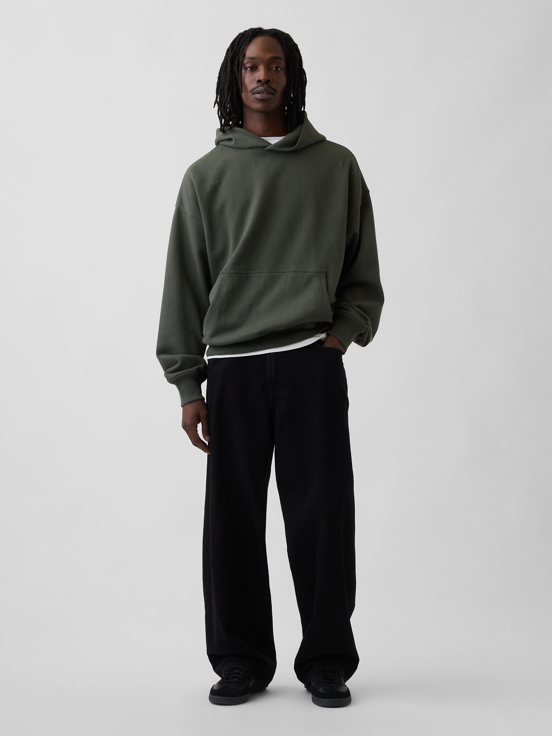 Green Heavyweight Oversized Hoodie - Image 3 of 5