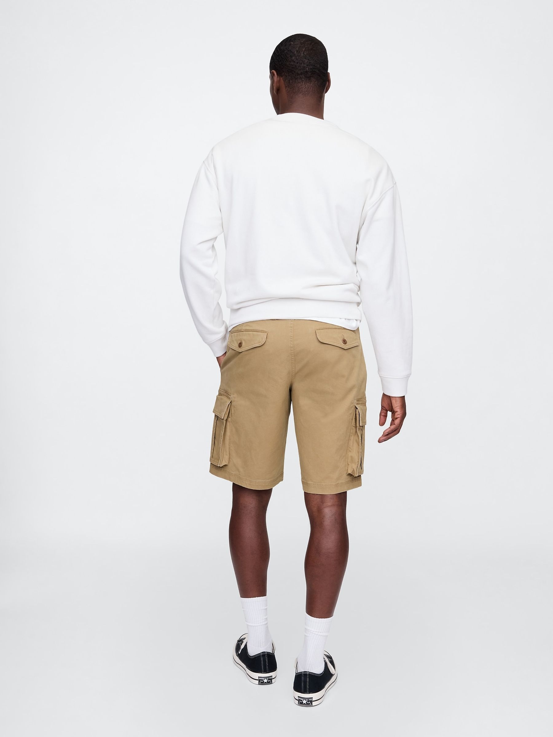 Beige 11 inch Essential Cargo Shorts - Image 2 of 3