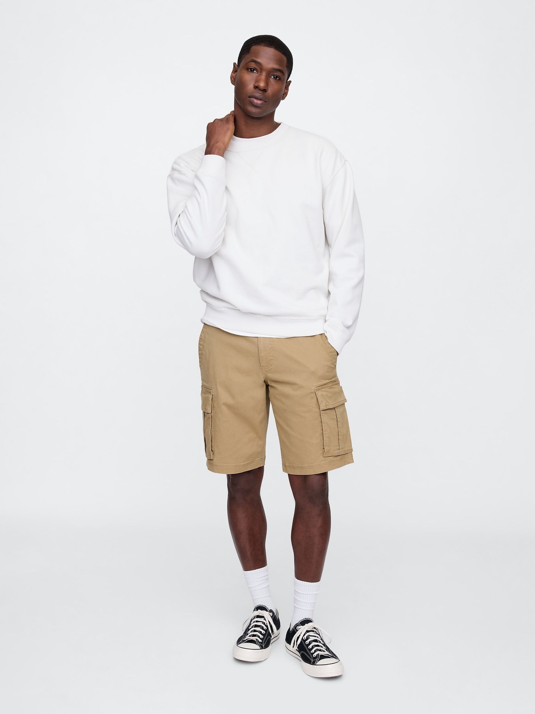 Beige 11 inch Essential Cargo Shorts - Image 3 of 3
