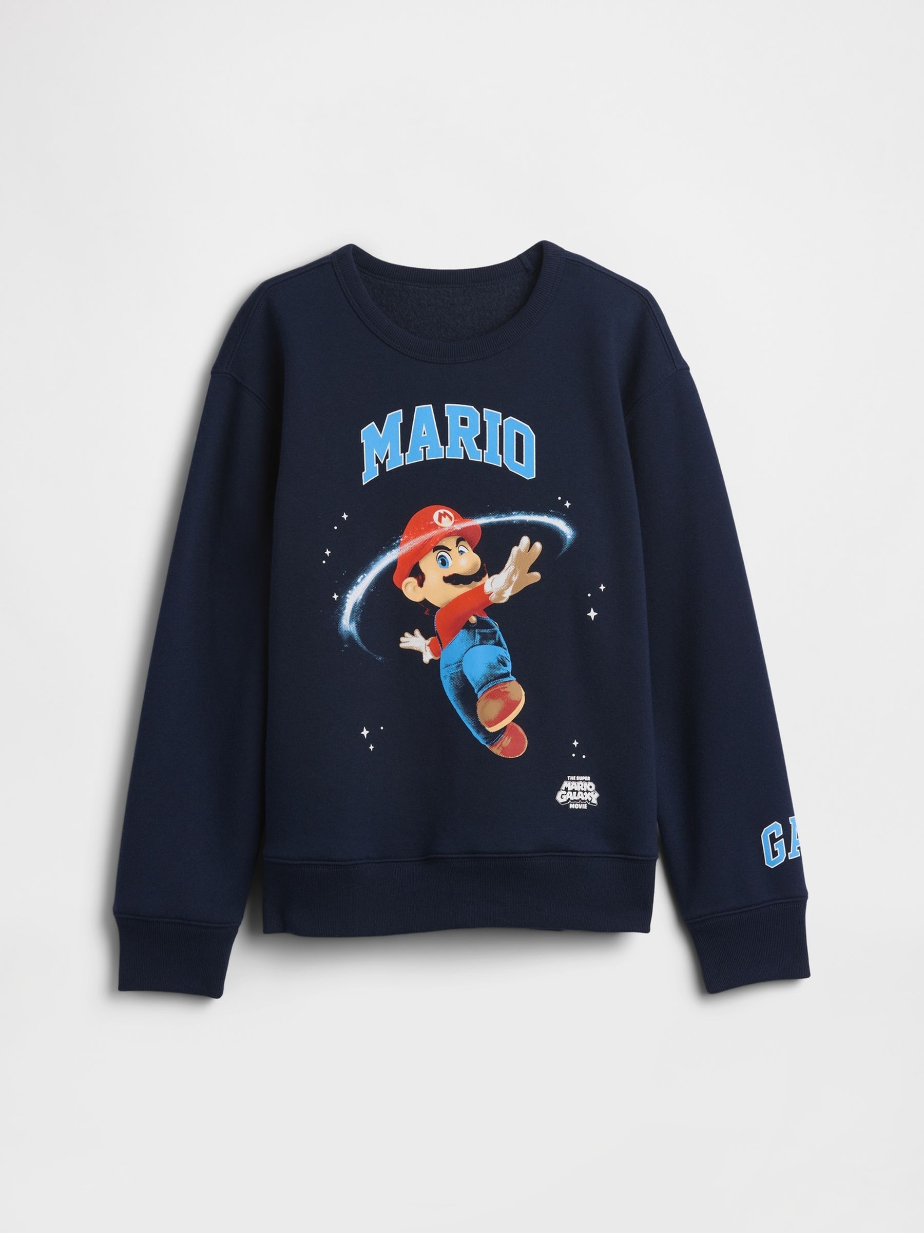 Navy Super Mario Relaxed Graphic Sweatshirt - Image 1 of 2