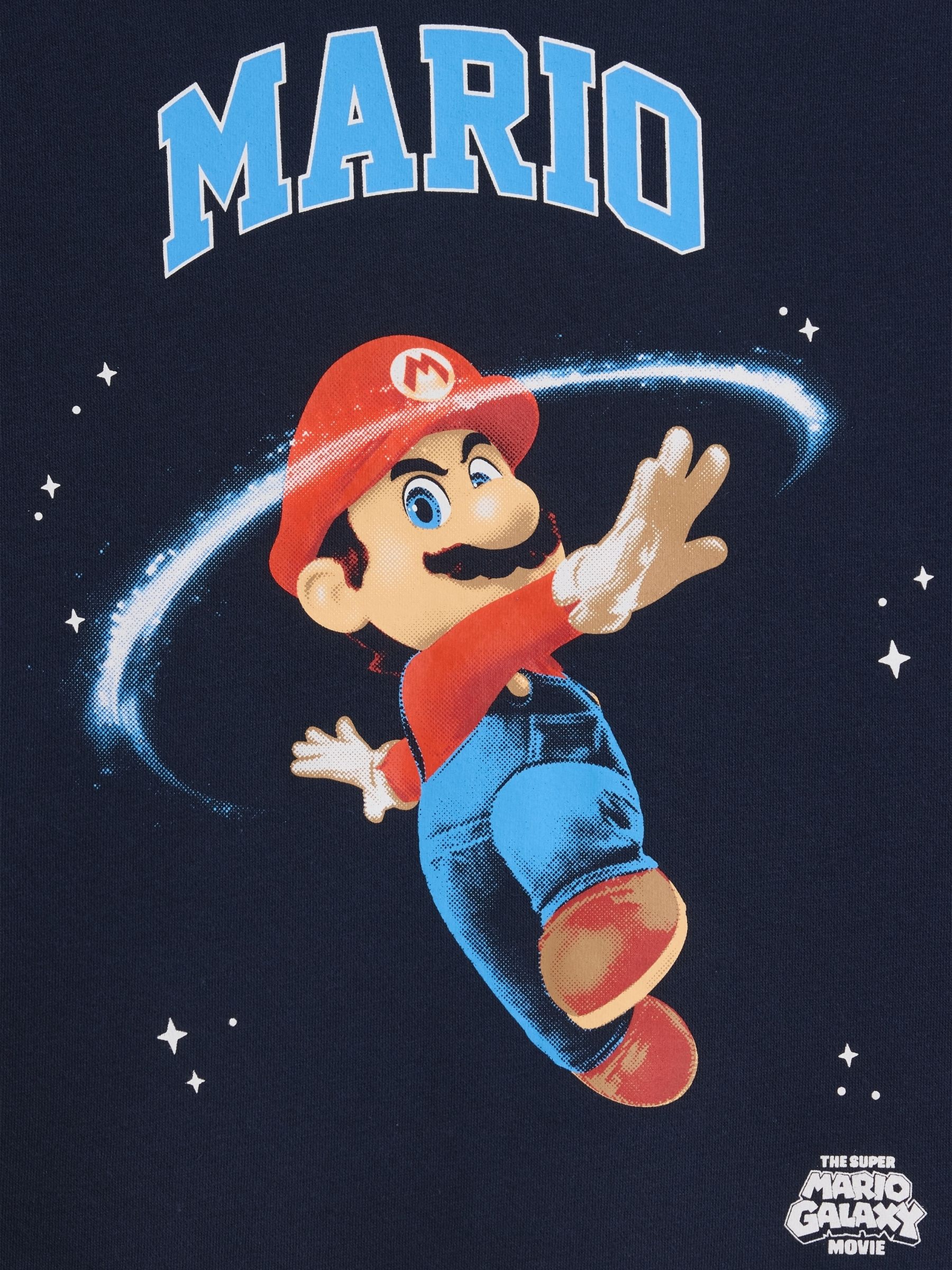 Navy Super Mario Relaxed Graphic Sweatshirt - Image 2 of 2