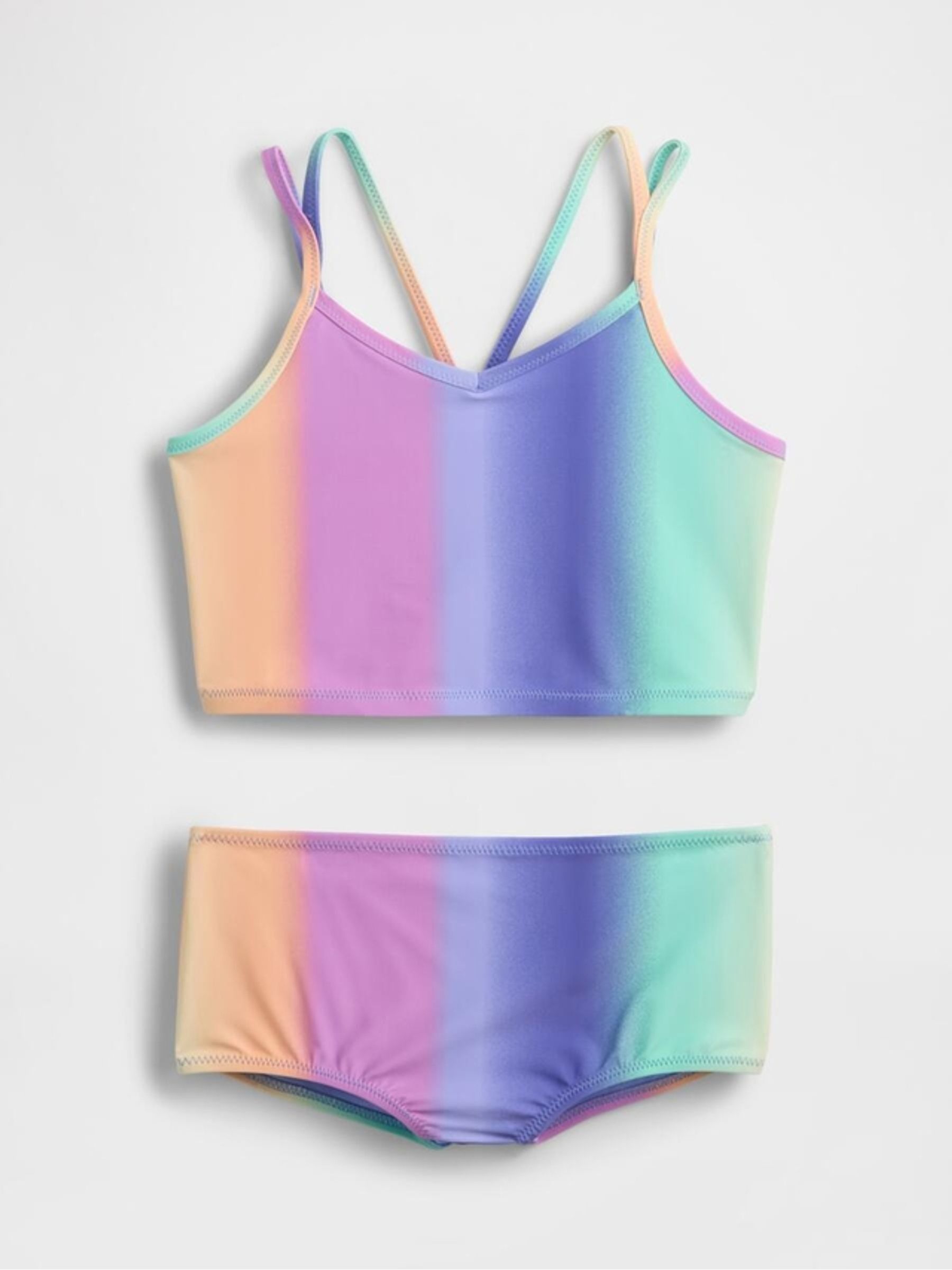 Rainbow Two-Piece Short Swim Set - Image 1 of 3