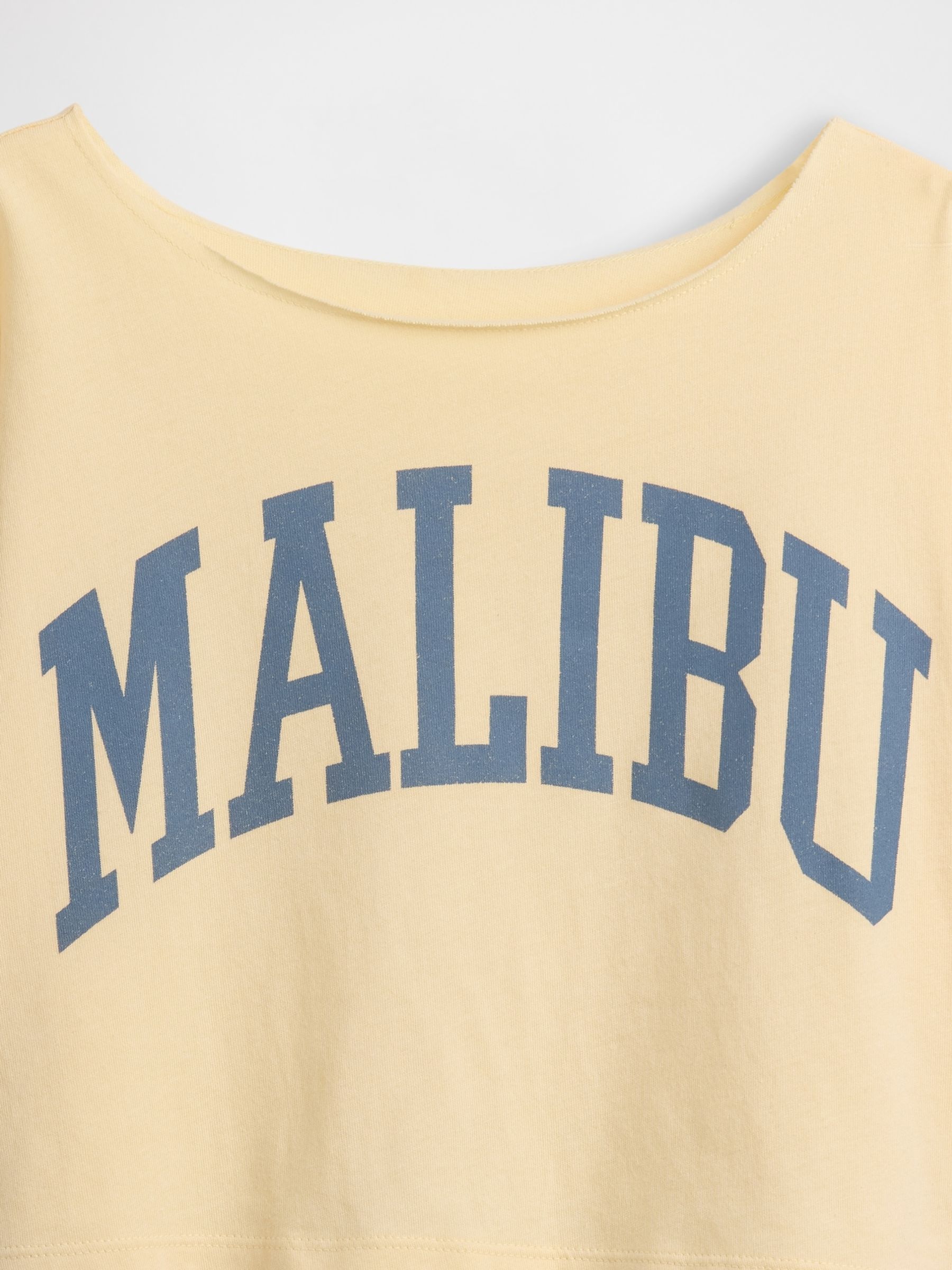 Yellow Oversized Wide-Neck T-Shirt - Image 2 of 2