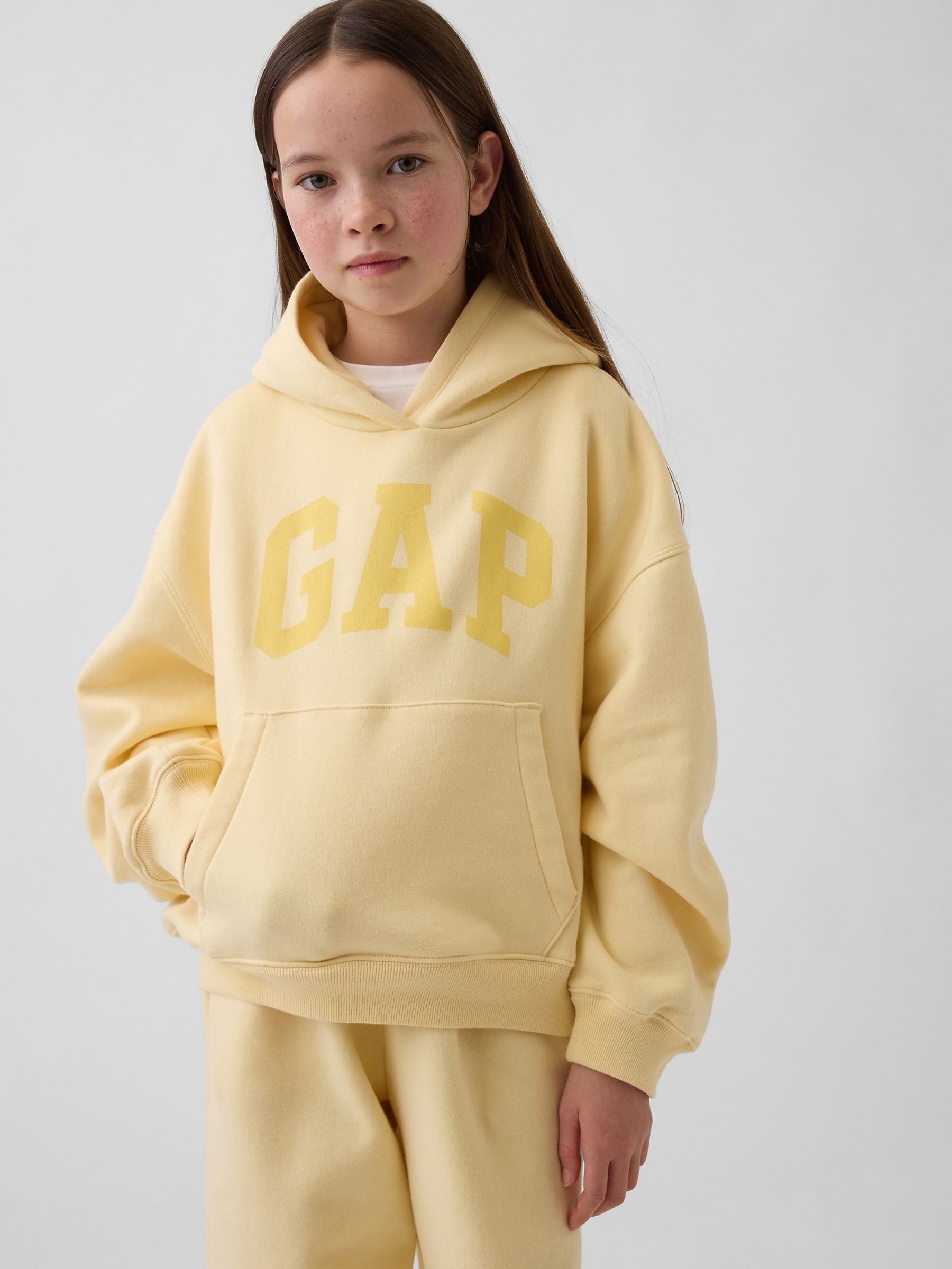 Yellow Vintage Soft Relaxed Hoodie (4-13yrs) - Image 1 of 5
