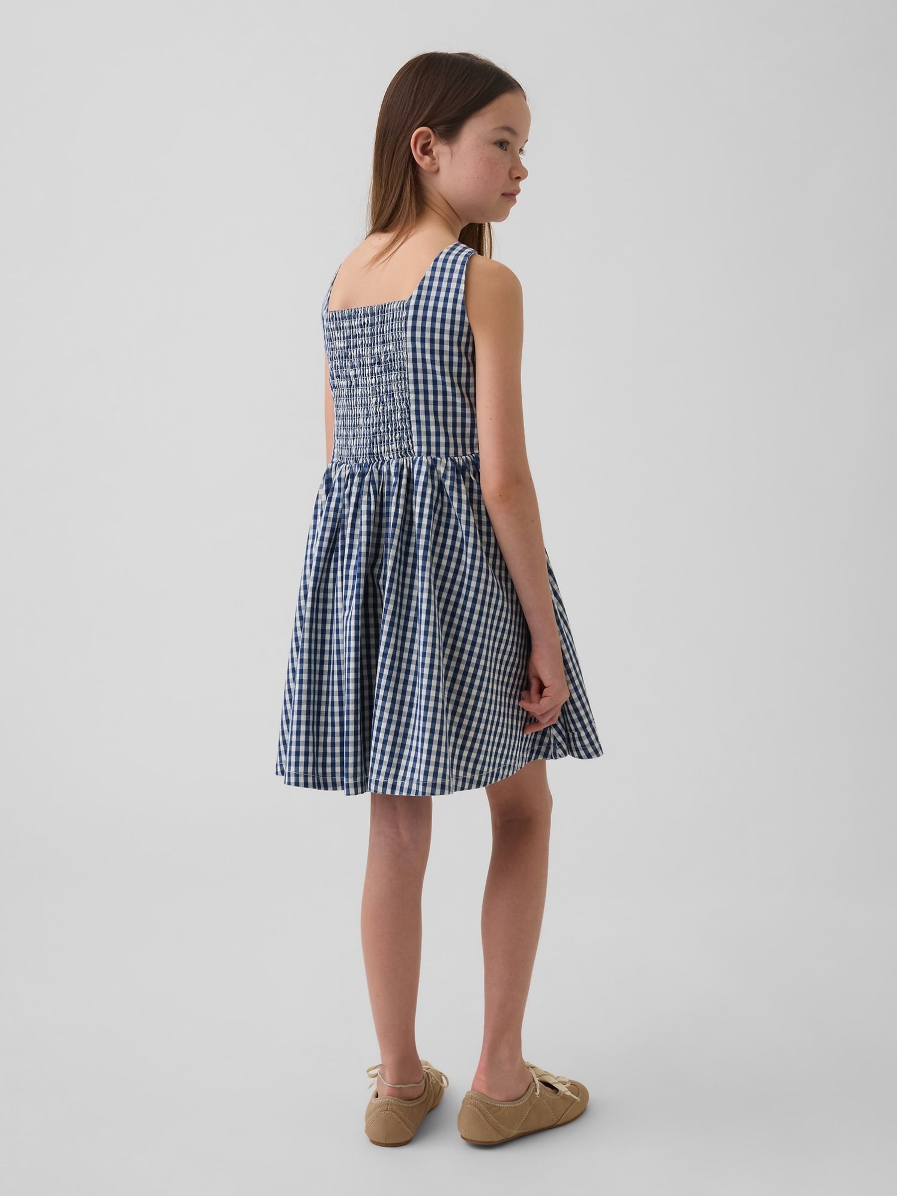 Blue Gingham Denim Dress - Image 2 of 4