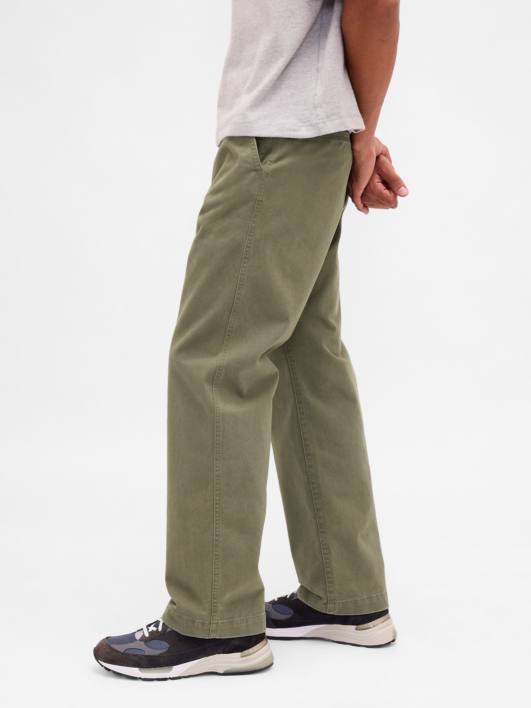Green Heavyweight Twill '90s Loose Chinos - Image 3 of 5