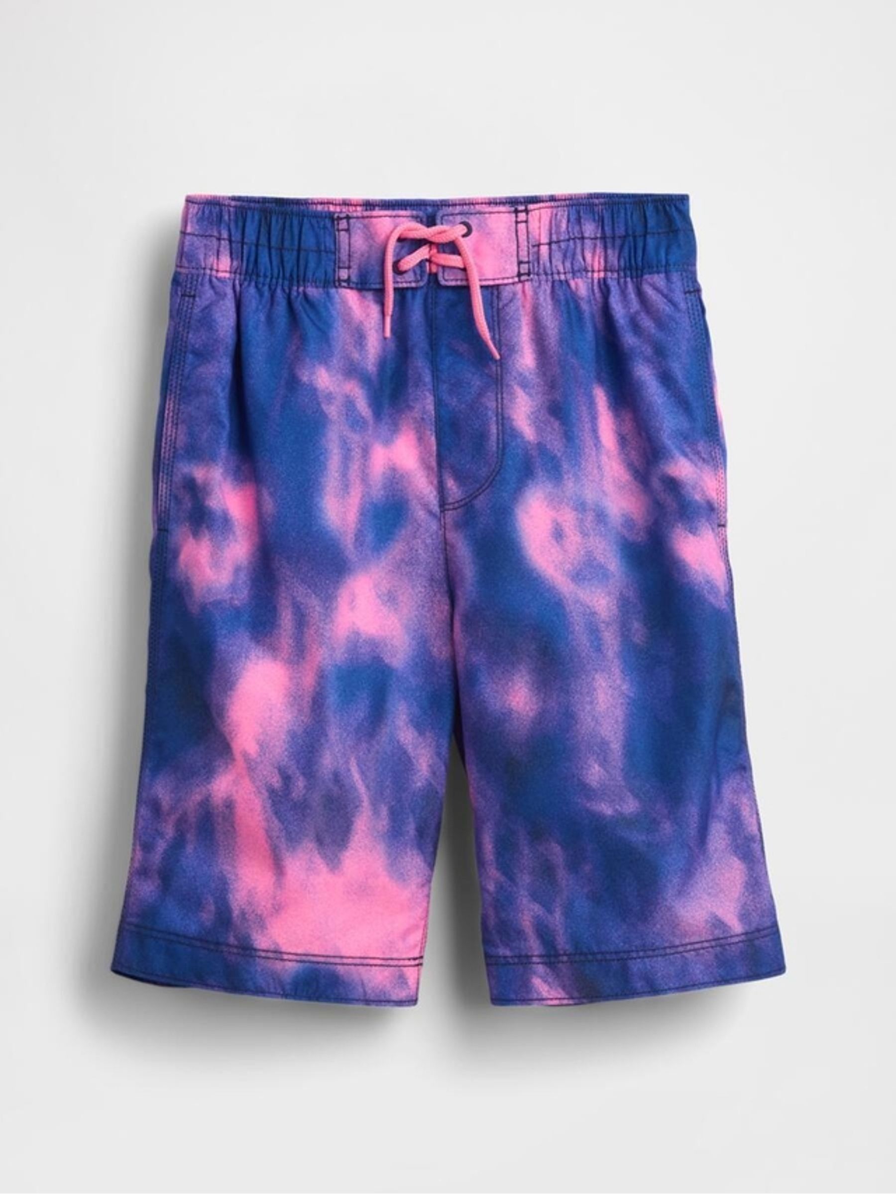 Pink 8 Inch Swim Board Shorts (4-13yrs) - Image 1 of 3