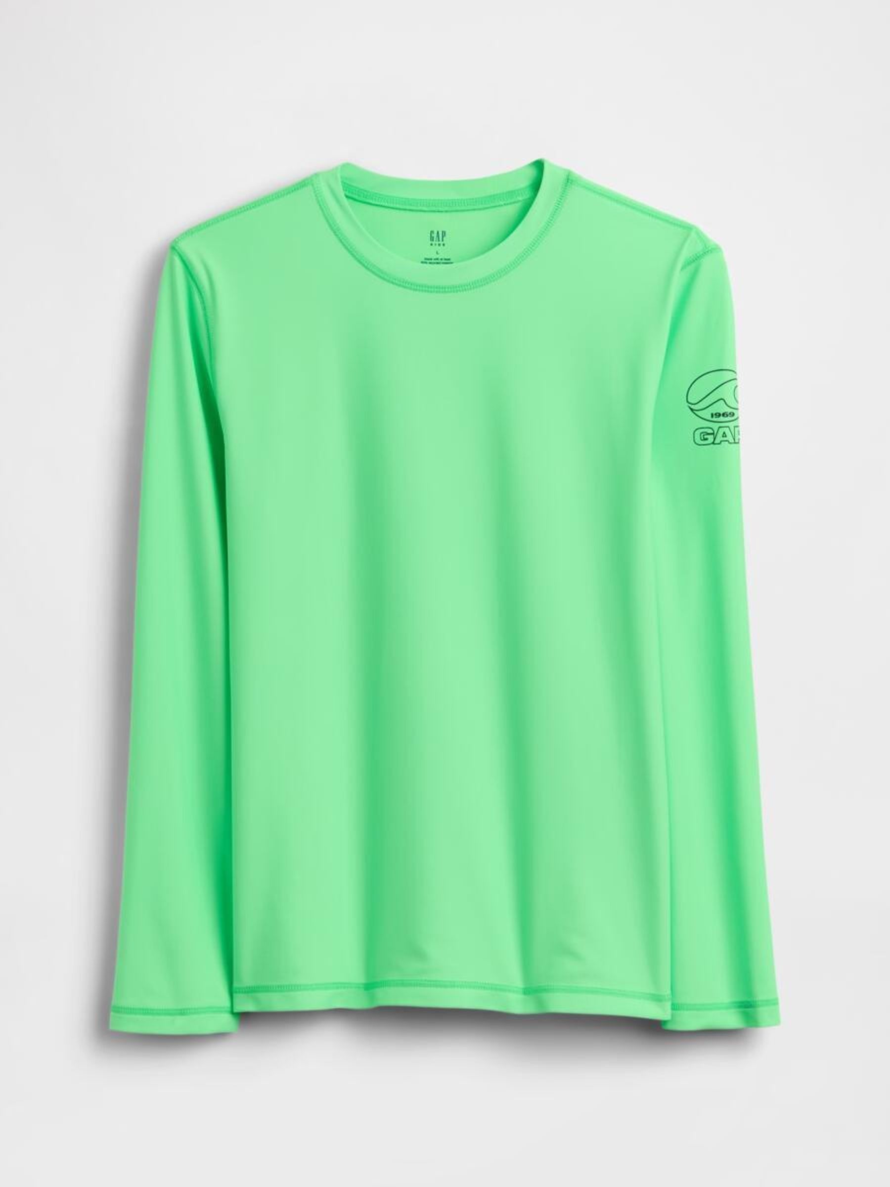 Green Logo Rash Guard (4-13yrs) - Image 1 of 3