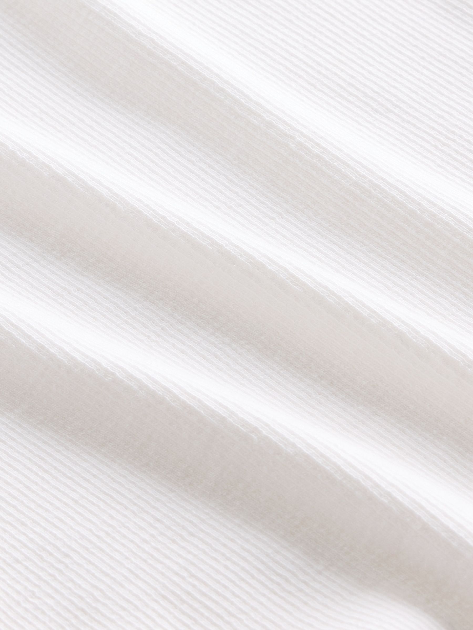 White Modern Rib T-Shirt - Image 4 of 4