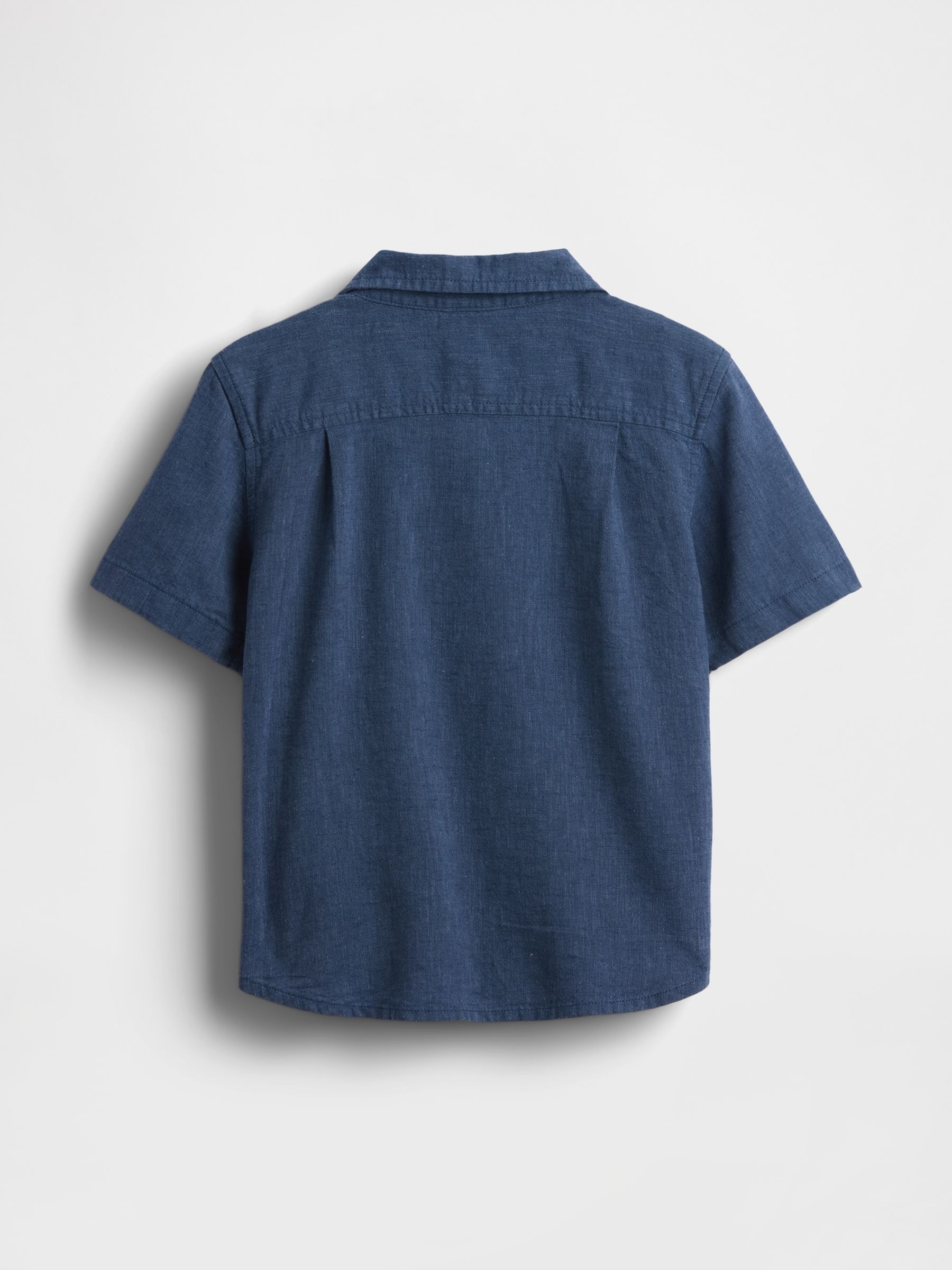 Blue Linen-Cotton Shirt - Image 2 of 3