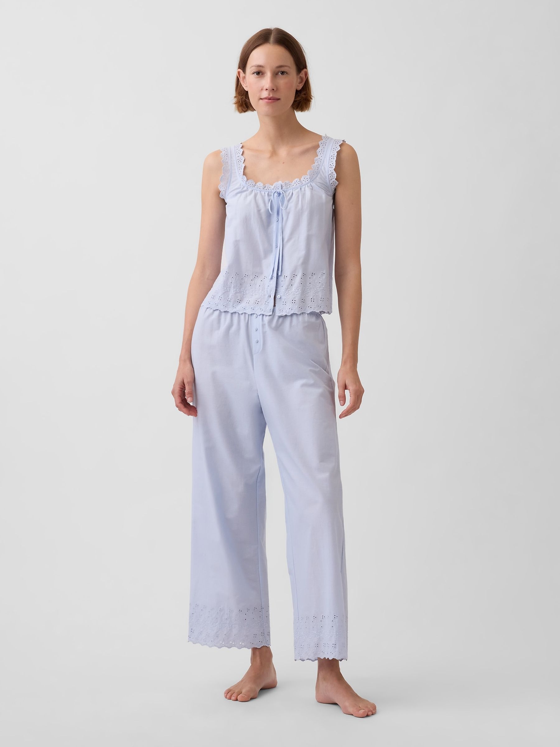 Blue Embroidered pyjama Bottoms - Image 4 of 5