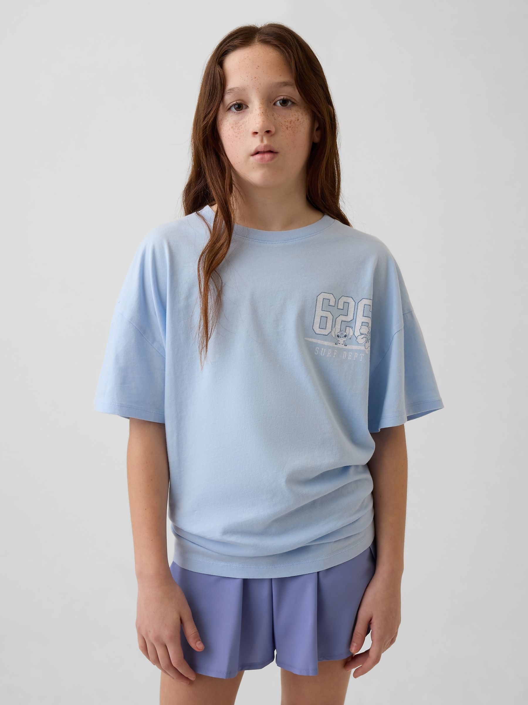 Blue Disney Oversized Longline T-Shirt - Image 1 of 4