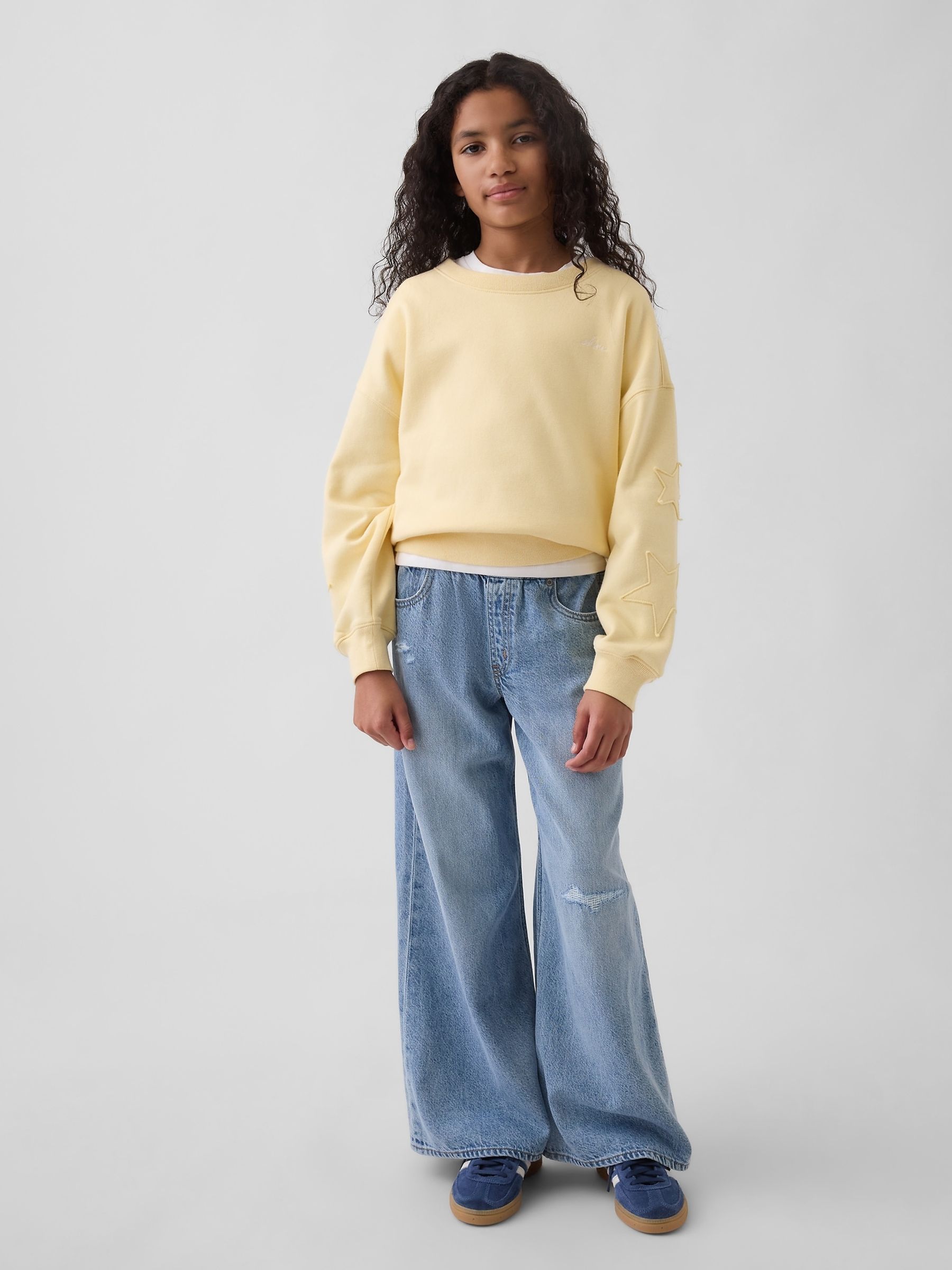 Yellow Vintage Soft Wedge Crew Neck Sweatshirt (4-13yrs) - Image 3 of 6