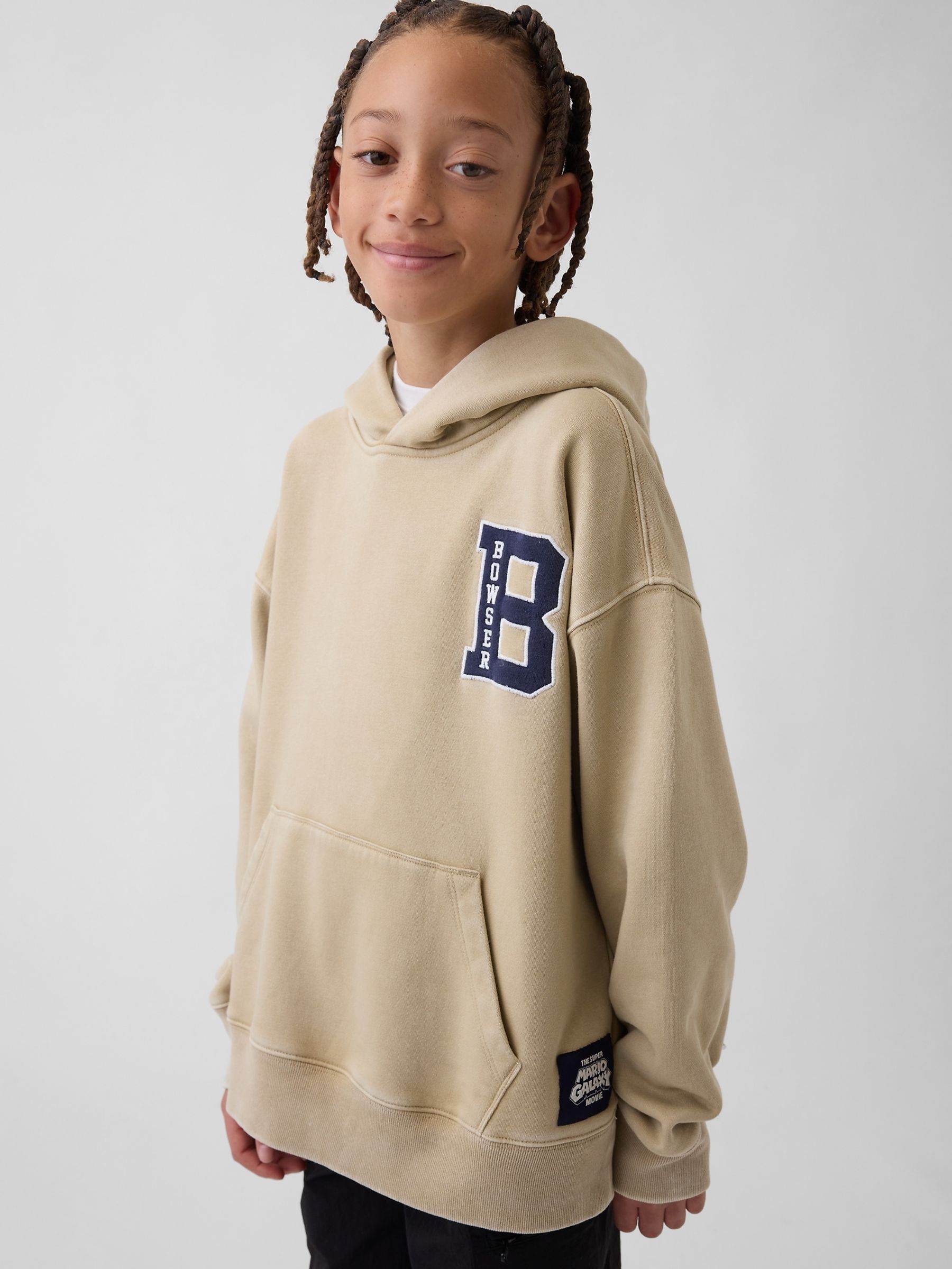 Brown Bowser Super Mario VintageSoft Relaxed Hoodie - Image 2 of 5