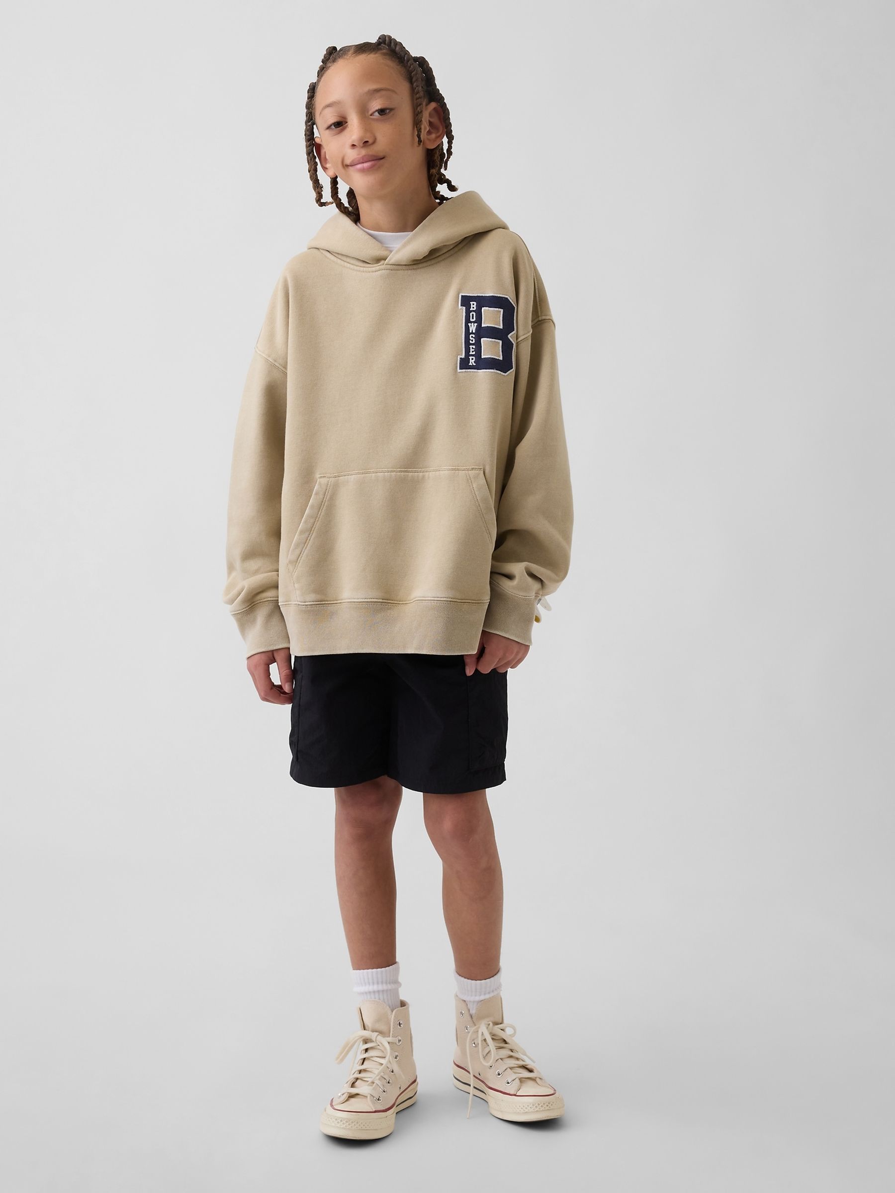 Brown Bowser Super Mario VintageSoft Relaxed Hoodie - Image 4 of 5