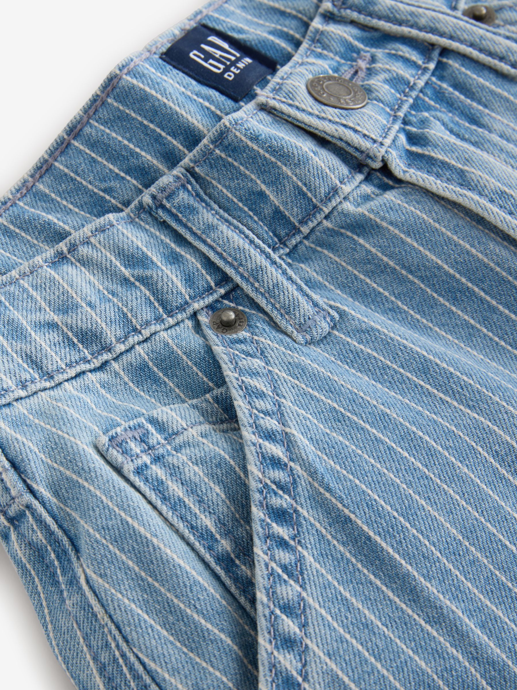 Medium wash Baggy Stripe Jeans - Image 3 of 5