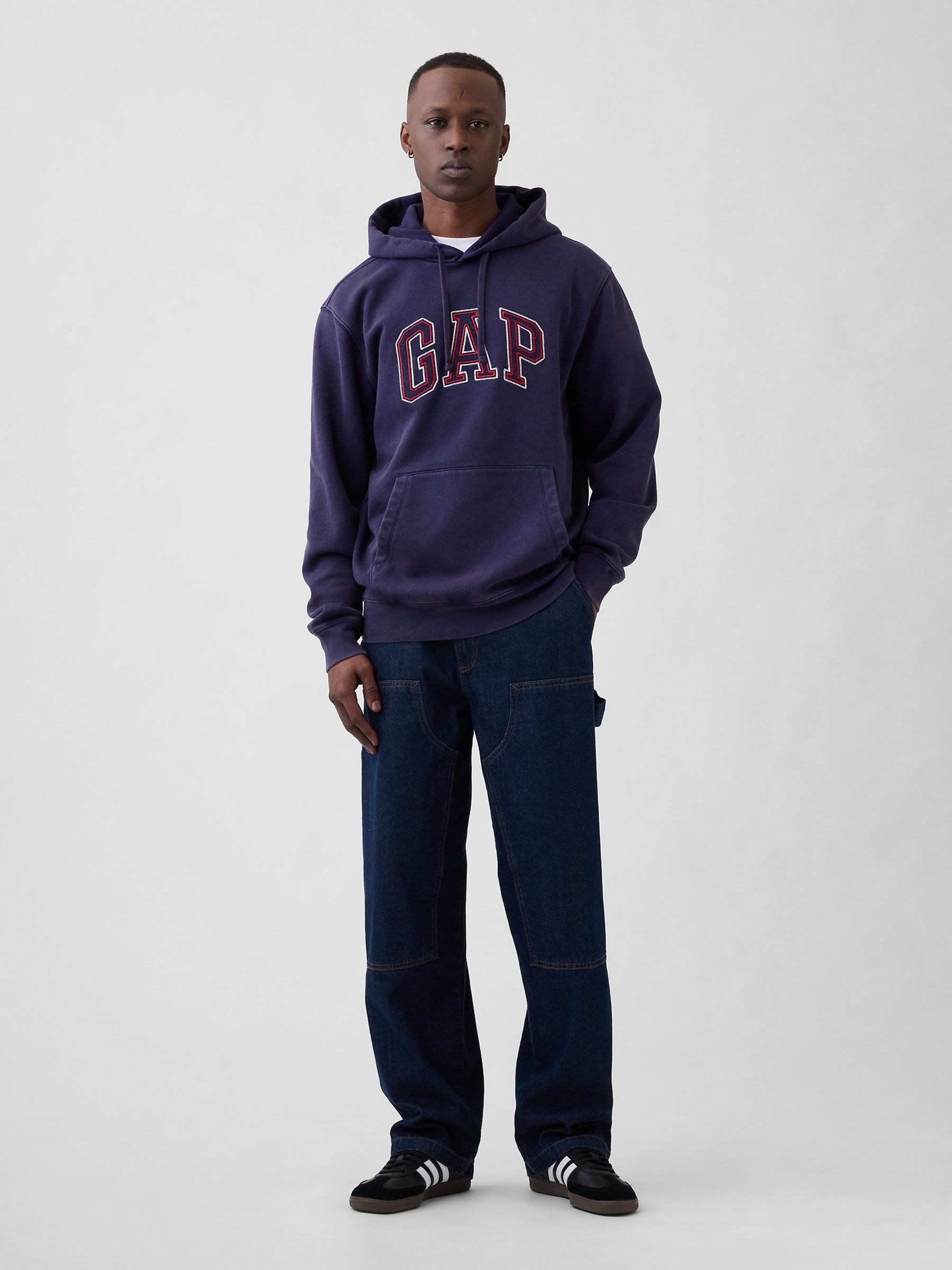Navy Vintage Soft Relaxed Logo Hoodie - Image 3 of 4