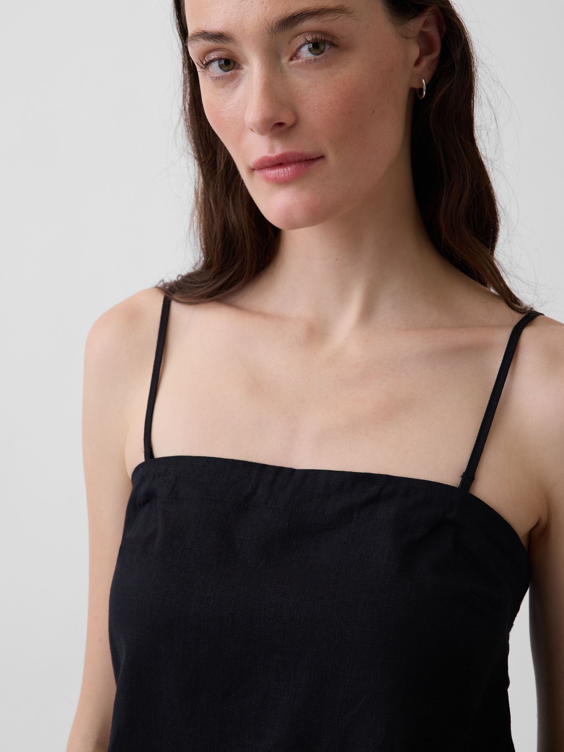 Black Linen-Blend Cami - Image 4 of 4