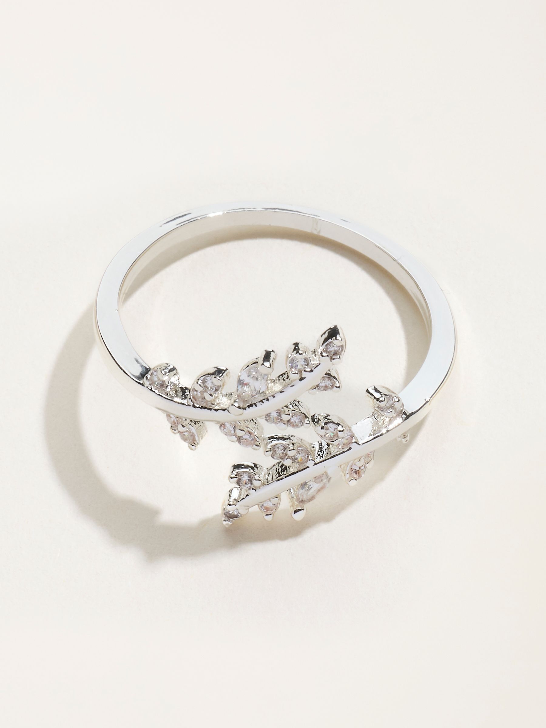 Leaf Adjustable Ring in Silver Tone - Image 2 of 3