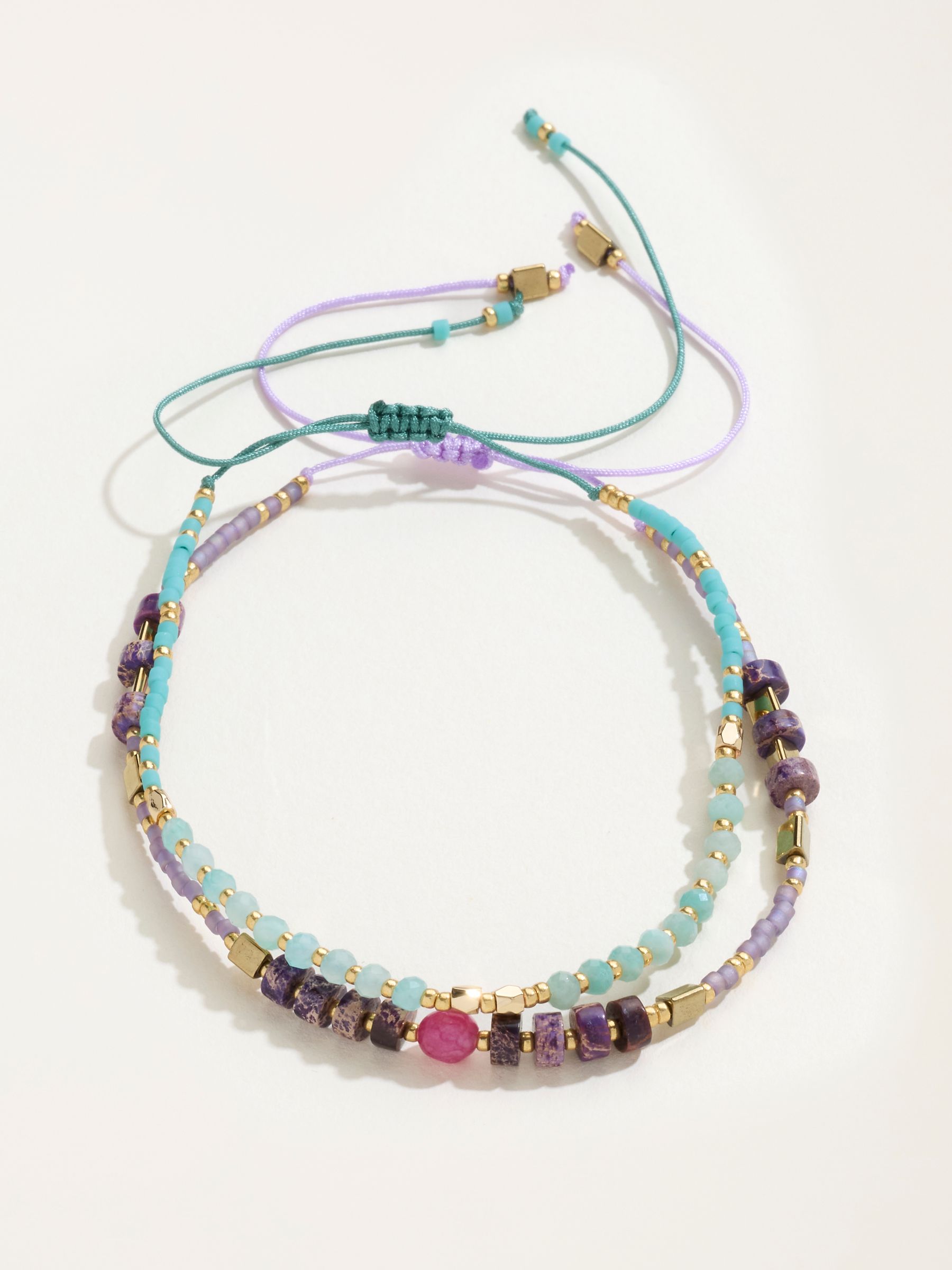 Multi Colour 2pk Adjustable Bracelet - Image 1 of 4