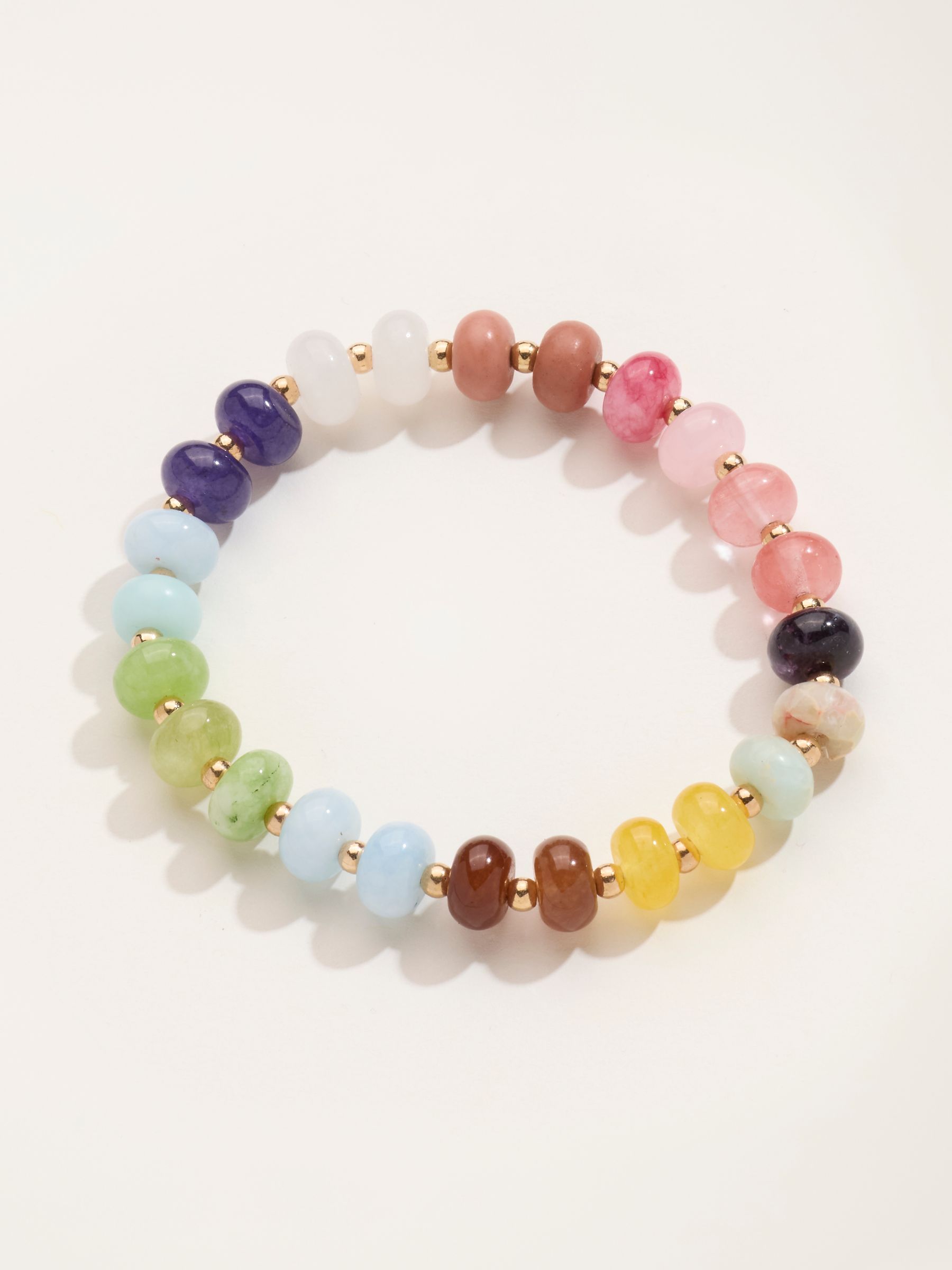 Multi Colour Stretch Bead Bracelet - Image 1 of 3