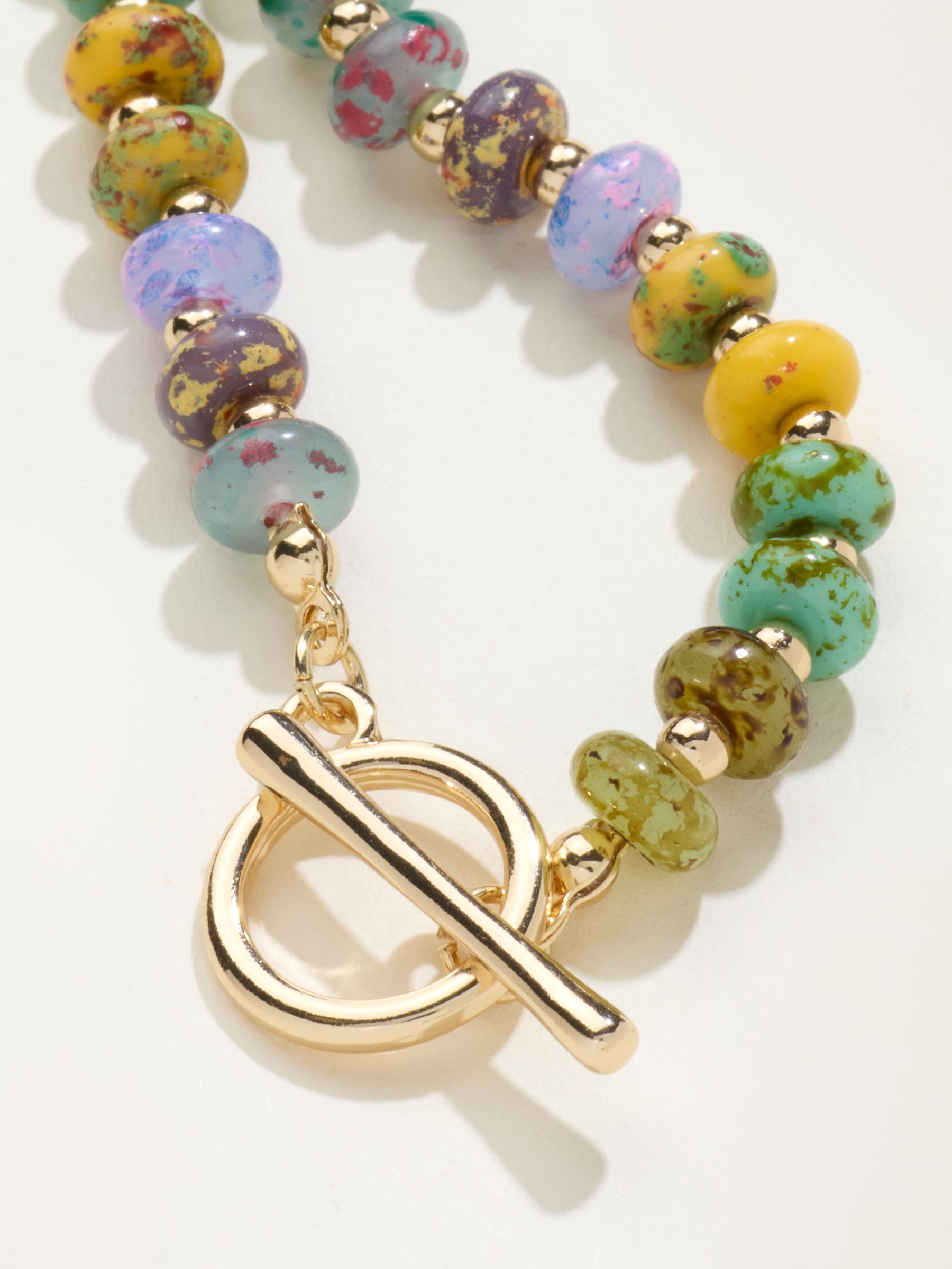 T Bar Beaded Bracelet in Multi Colour - Image 2 of 2
