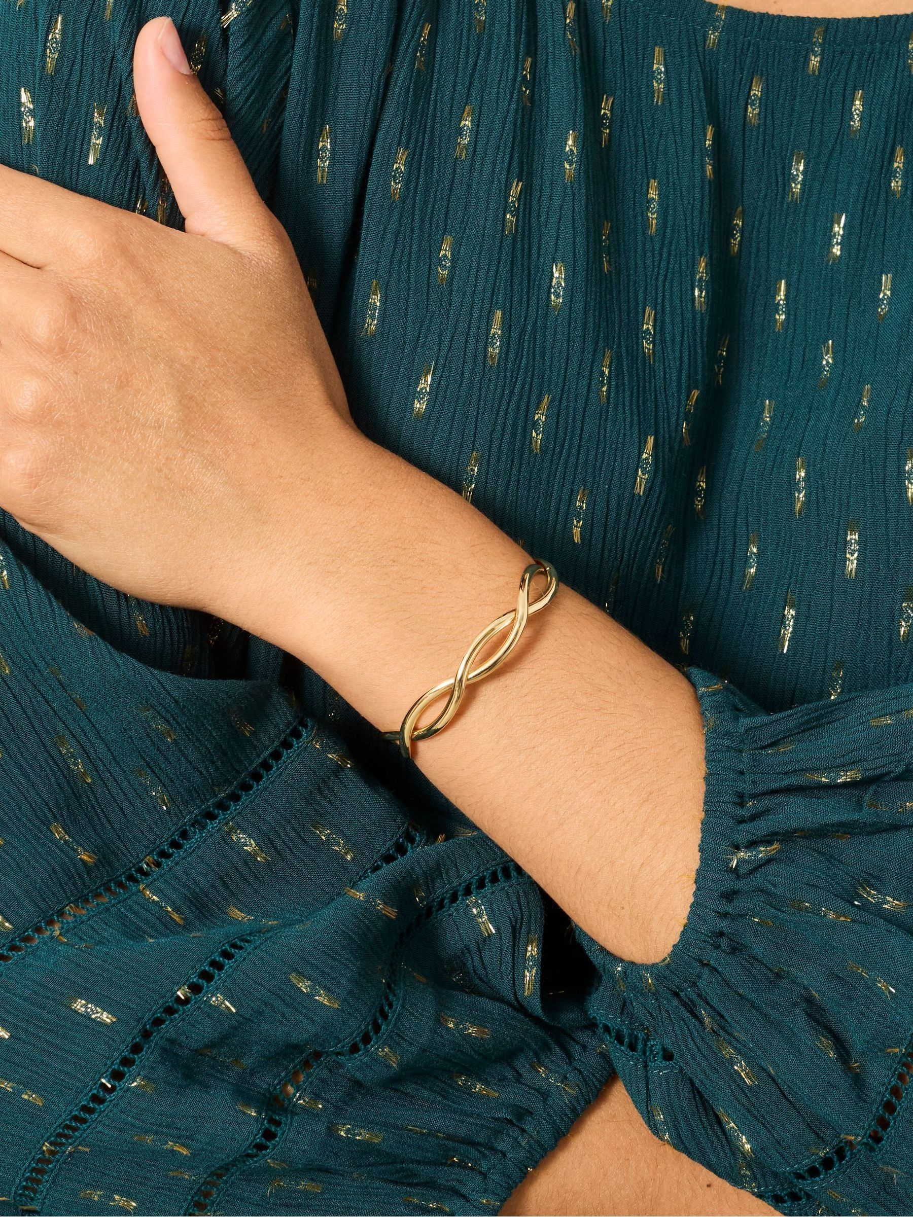 Twist Bangle in Gold Tone - Image 1 of 4
