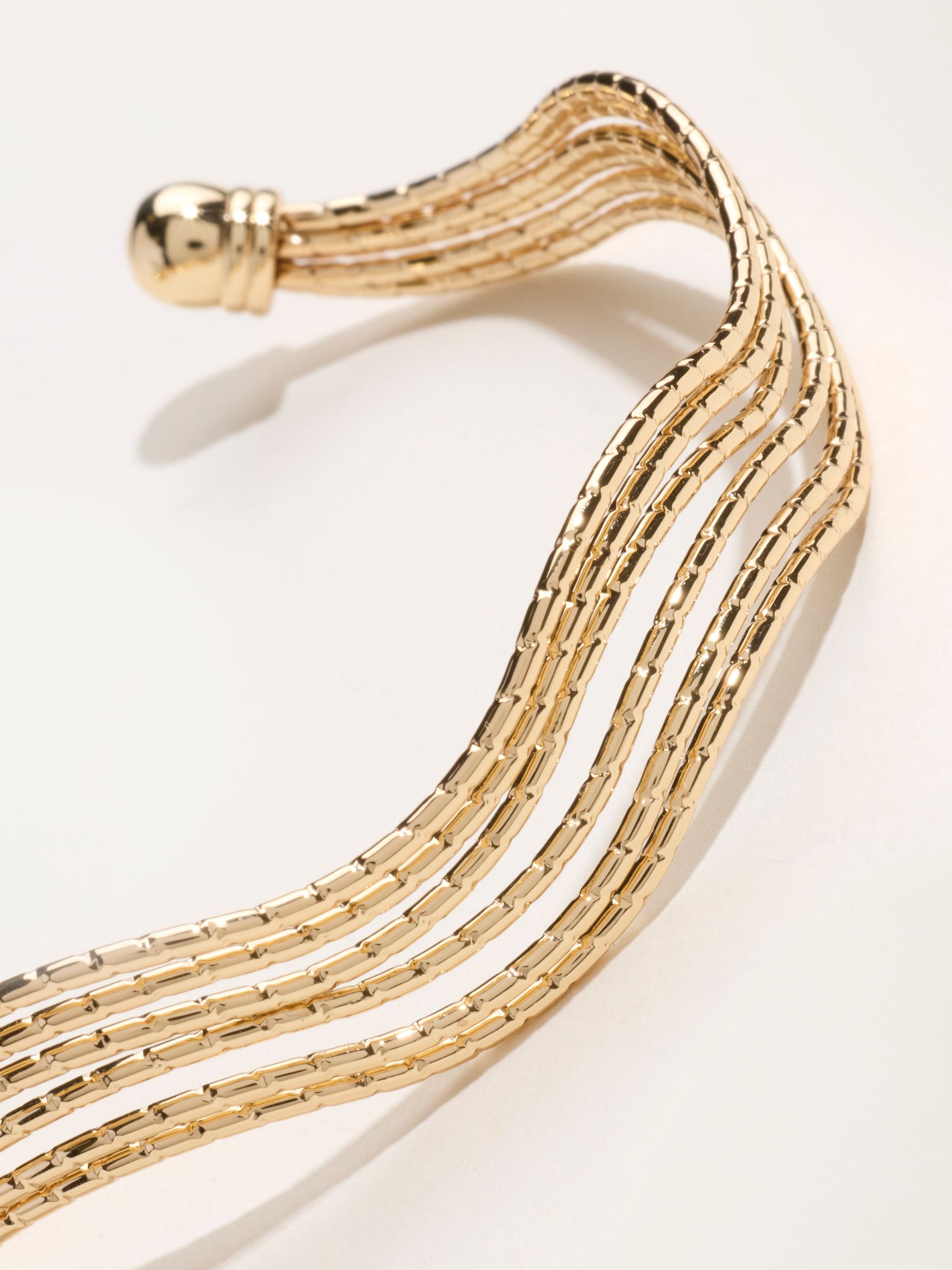 Gold Tone Wavy Bangle - Image 2 of 3 Gold Tone Wavy Bangle - Image 2 of 3