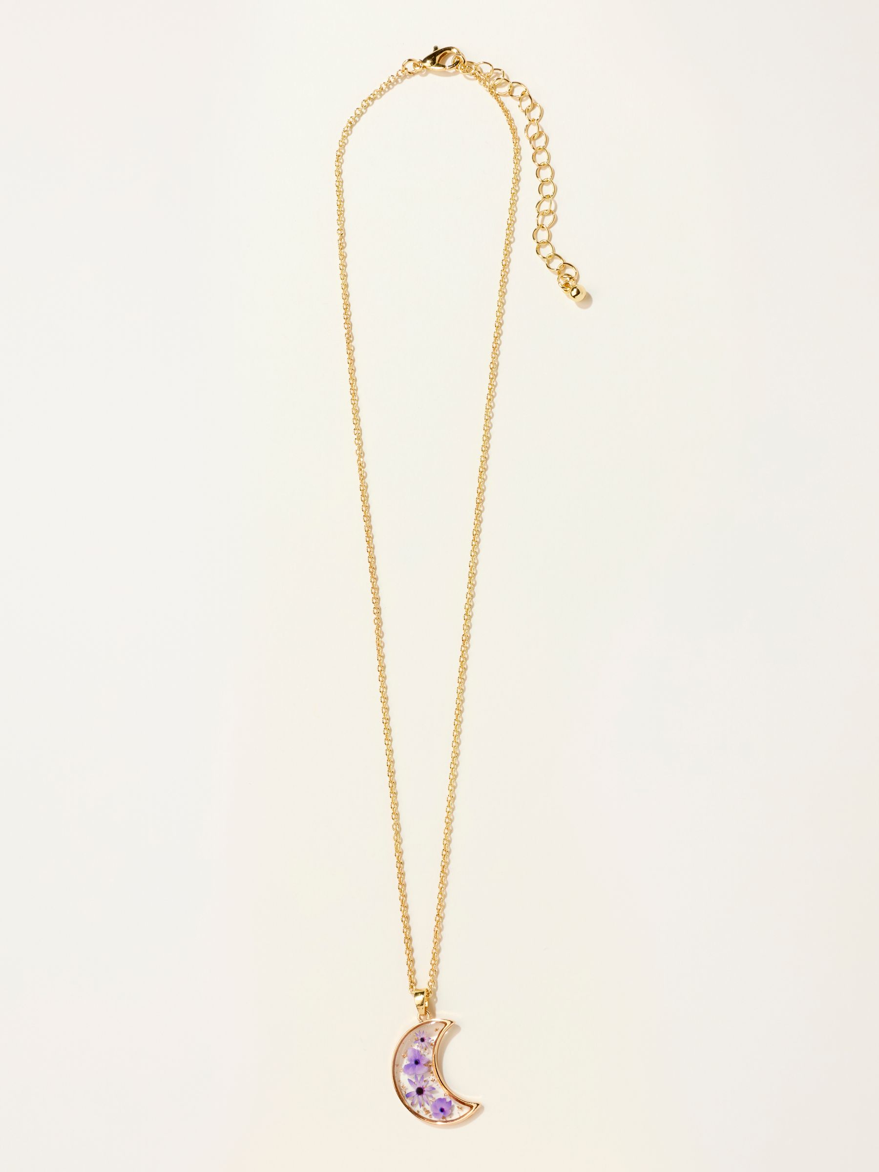 Purple Moon Flower Necklace - Image 1 of 3 Purple Moon Flower Necklace - Image 1 of 3