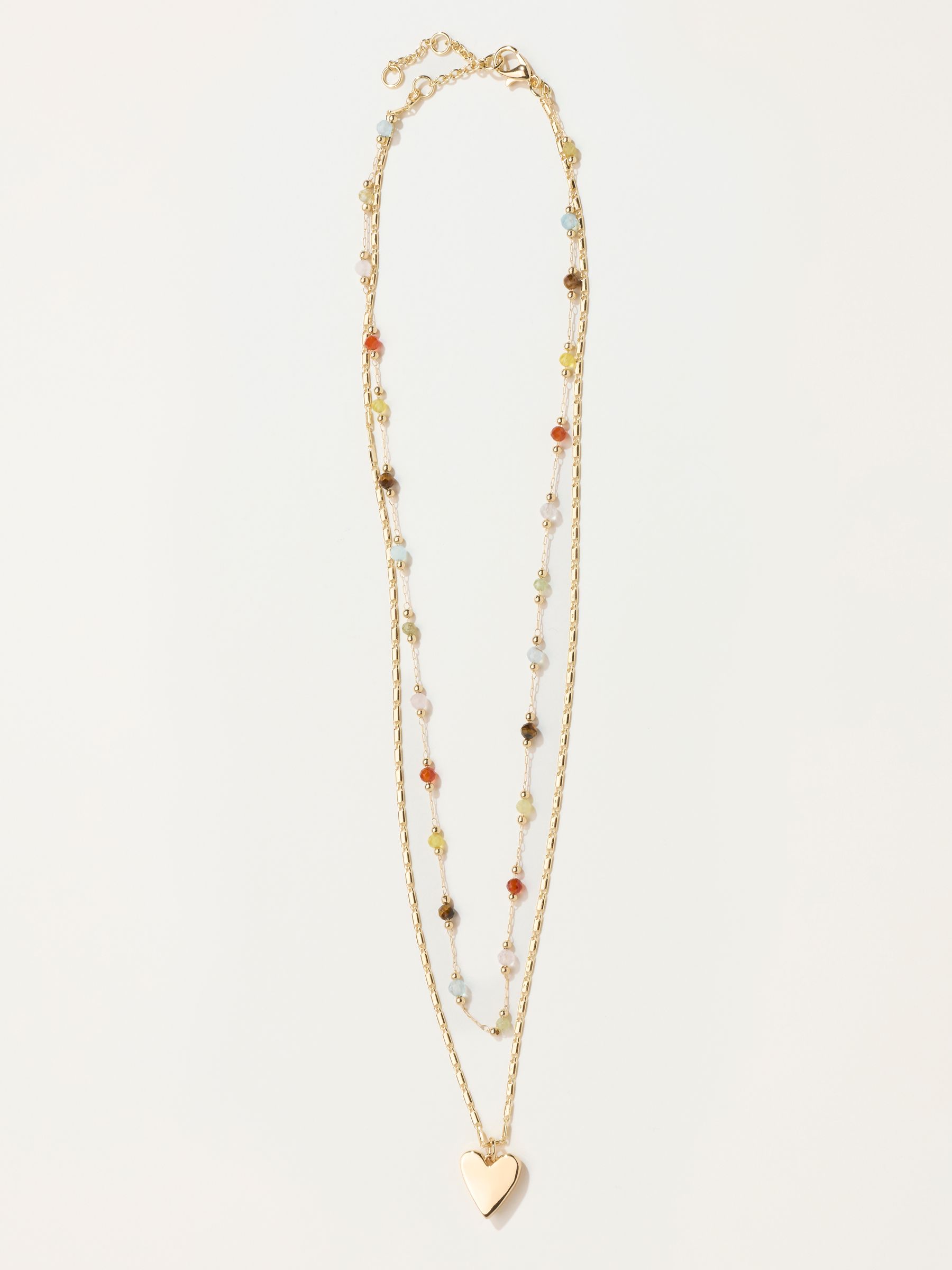 Gold Tone Heart Layer Necklace - Image 3 of 4