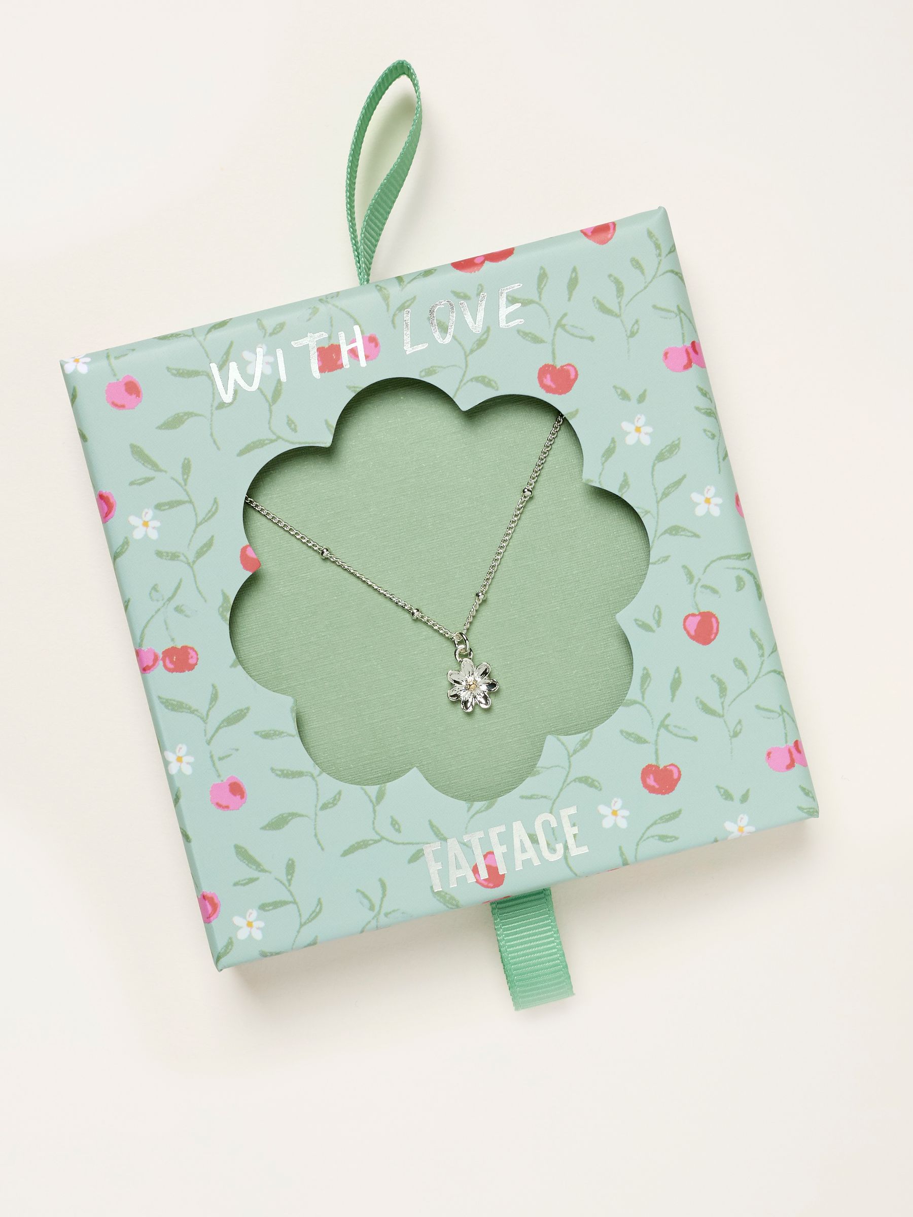 Silver Tone Flower Necklace Gift - Image 1 of 2