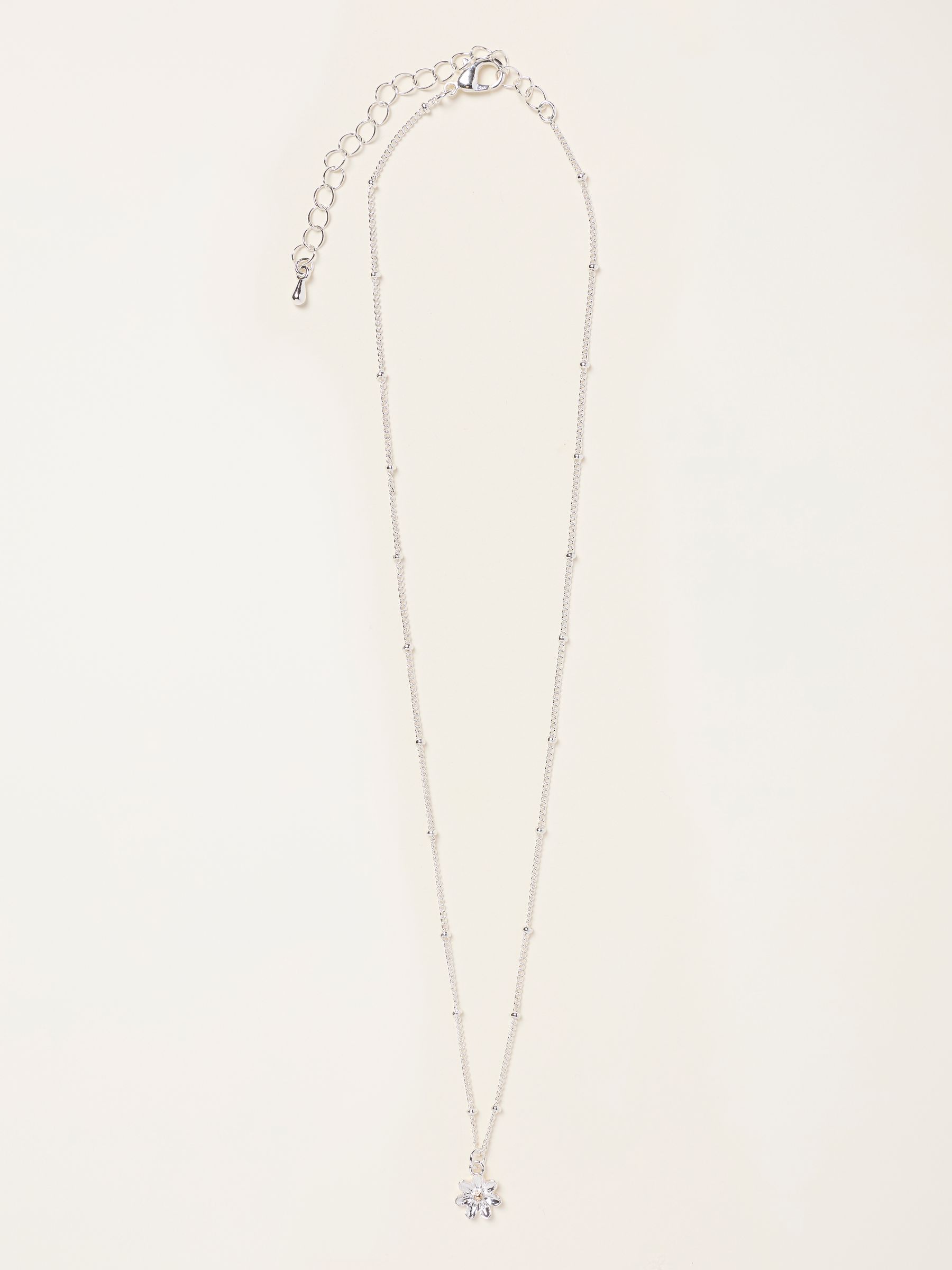 Silver Tone Flower Necklace Gift - Image 2 of 2