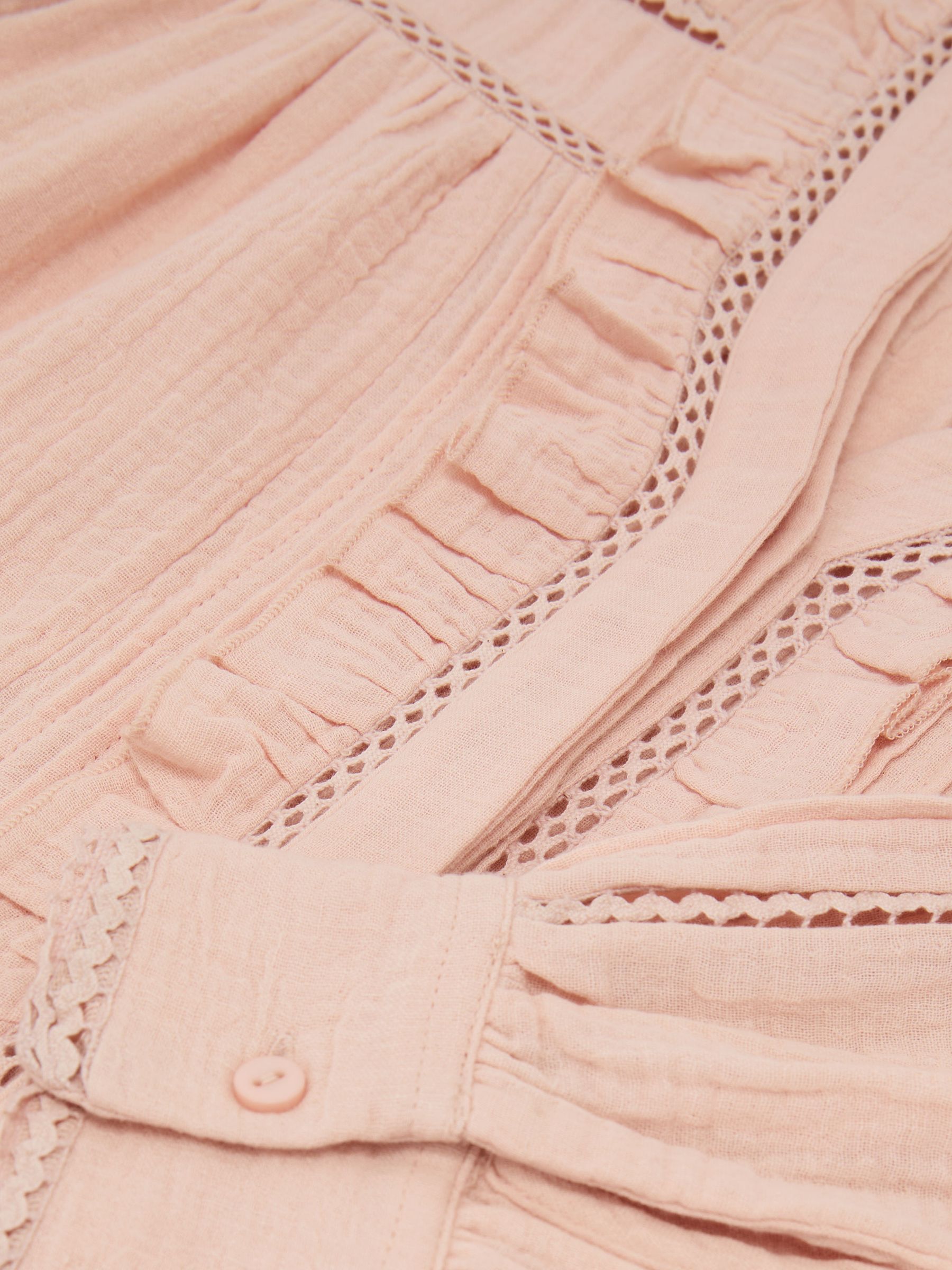 Cotton Cheesecloth Long-Sleeve Top in Pale Pink - Image 6 of 6