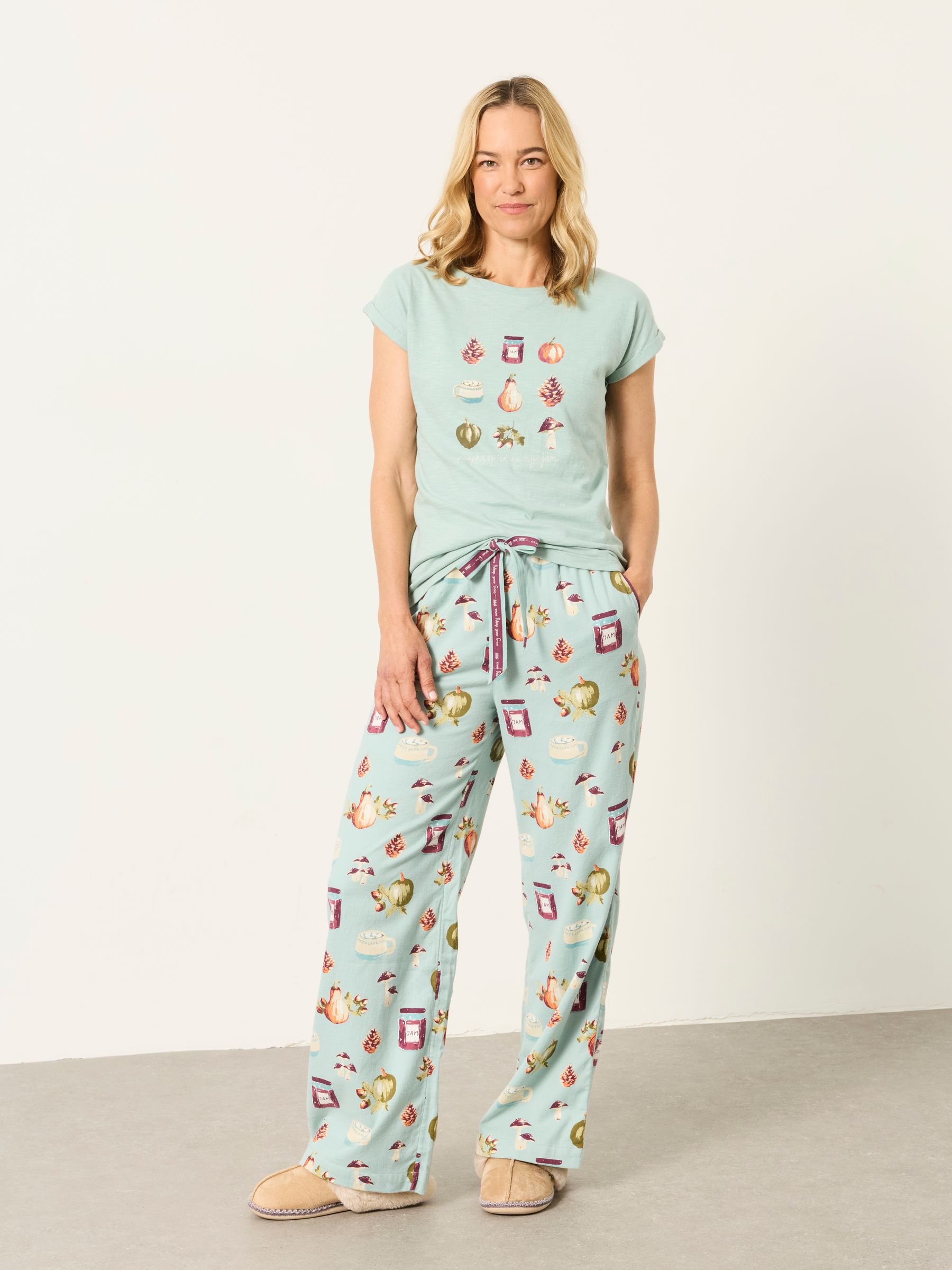 Light Teal Ivy Autumn Graphic T-Shirt - Image 2 of 6
