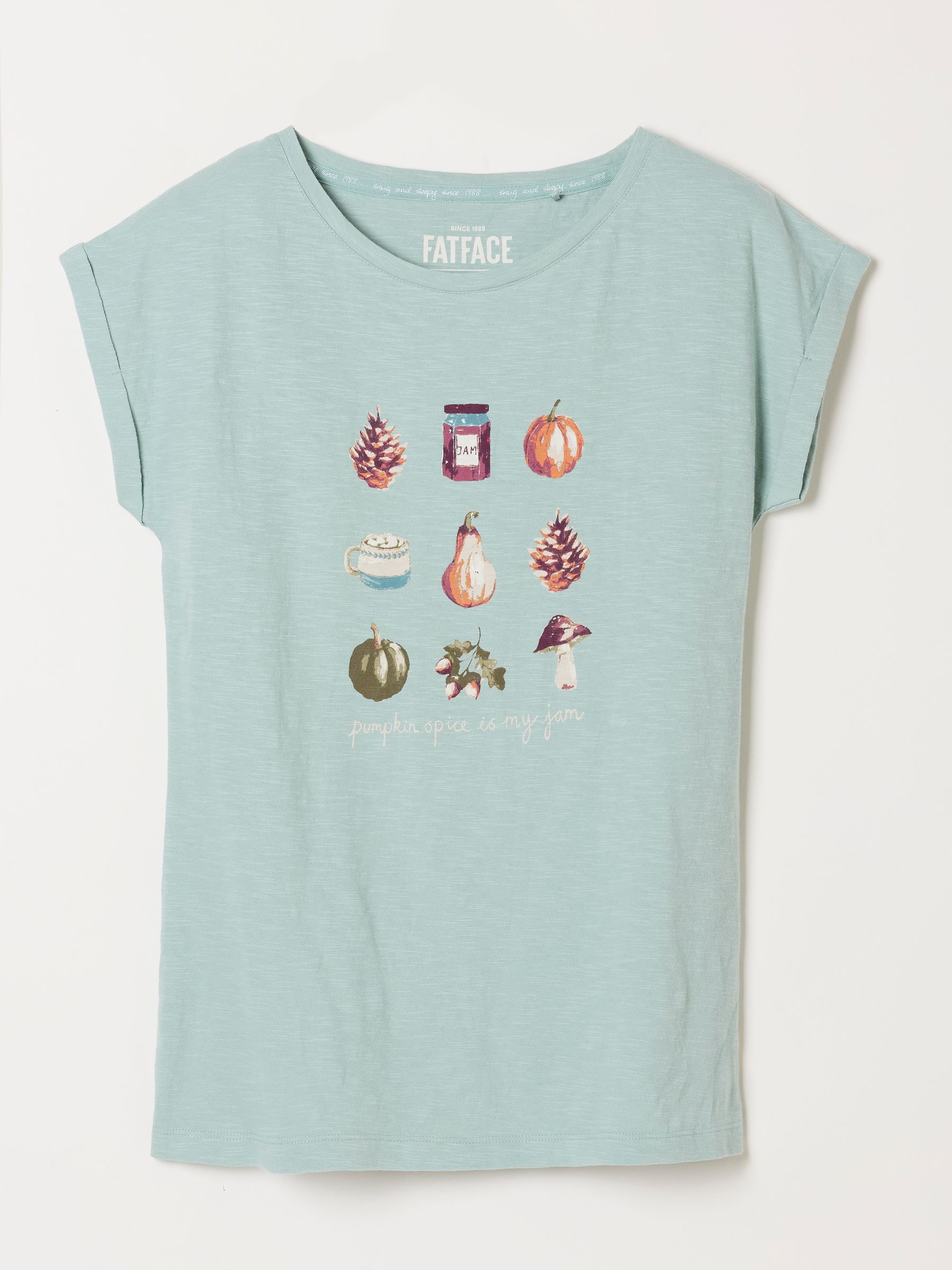 Light Teal Ivy Autumn Graphic T-Shirt - Image 6 of 6