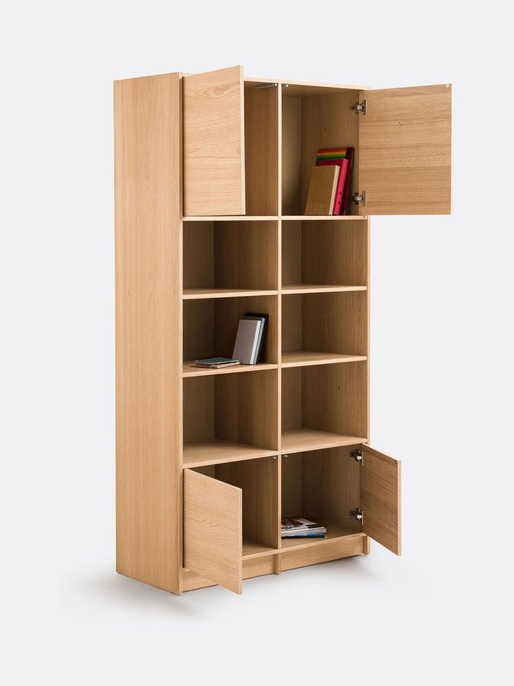 La Redoute Intérieurs Oak Senssia Modular Bookcase in Oak with 4 Doors - Image 4 of 6