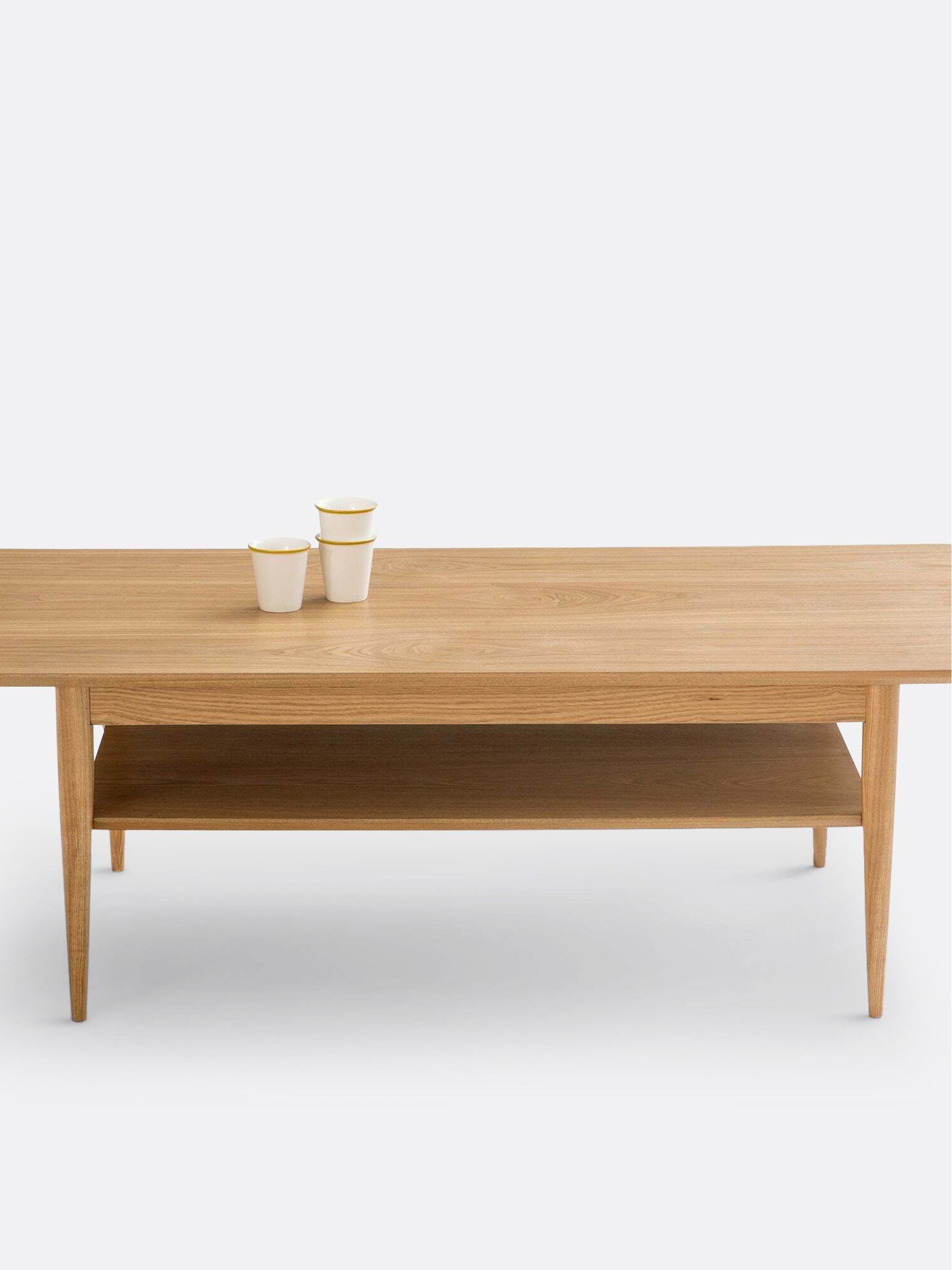 La Redoute Intérieurs Natural Lussan Ash Double Top Coffee Table - Image 3 of 4