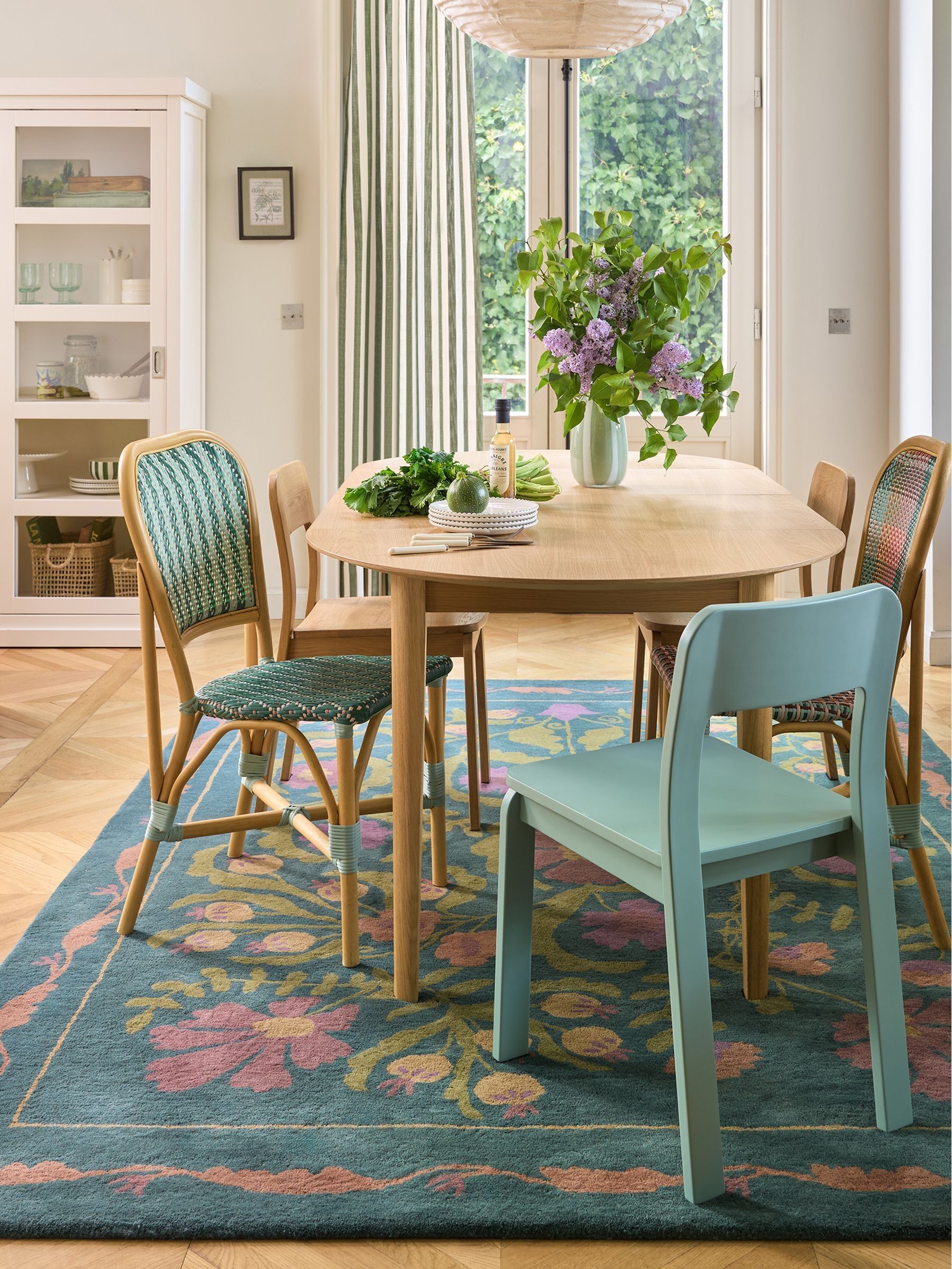 La Redoute Intérieurs Set of 2 Blue Talet Solid Oak Chairs - Image 1 of 5 La Redoute Intérieurs Set of 2 Blue Talet Solid Oak Chairs - Image 1 of 5