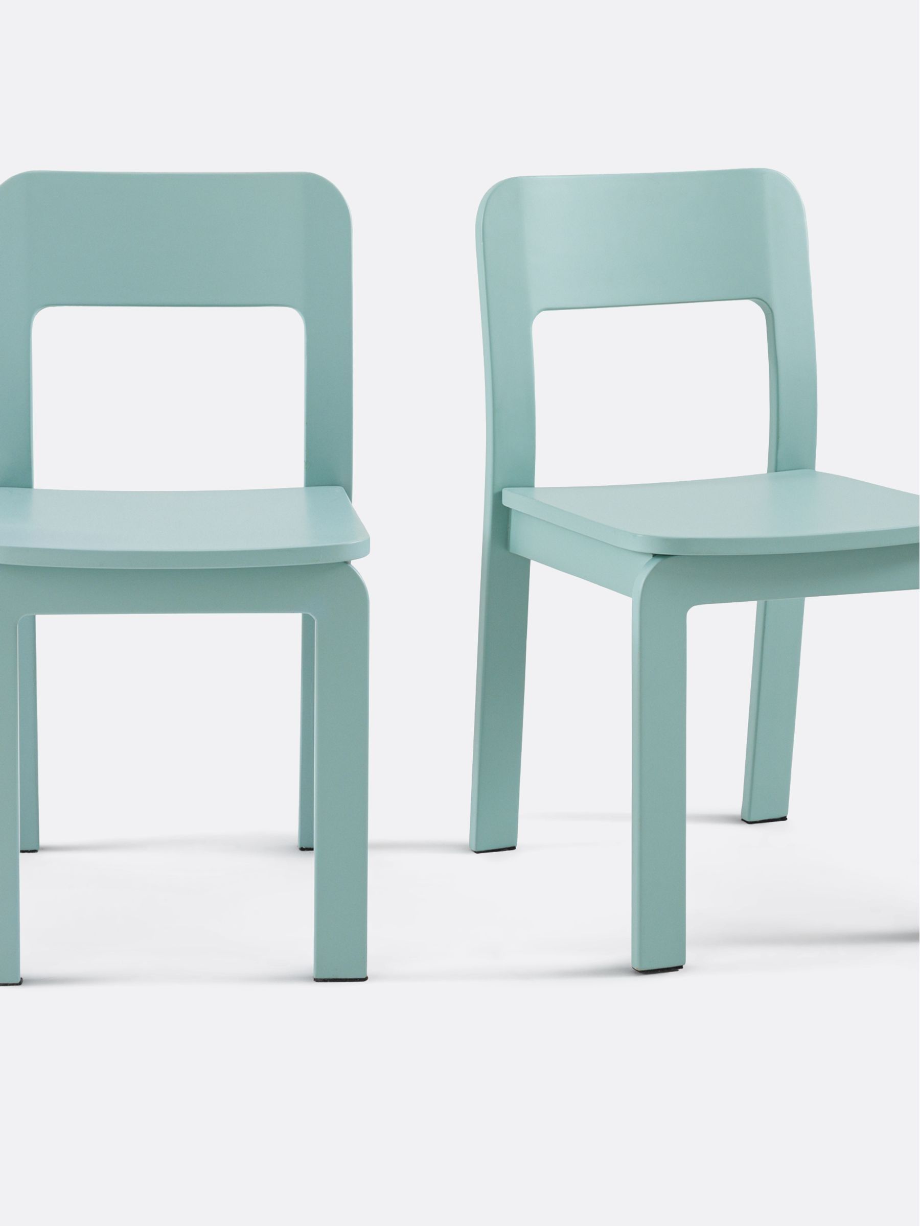 La Redoute Intérieurs Set of 2 Blue Talet Solid Oak Chairs - Image 3 of 5