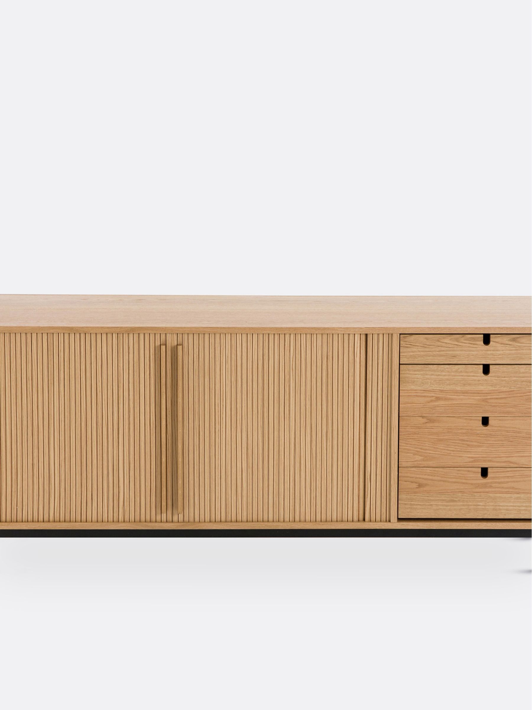 La Redoute Intérieurs Oak Strio Sideboard with Sliding Doors - Image 6 of 6